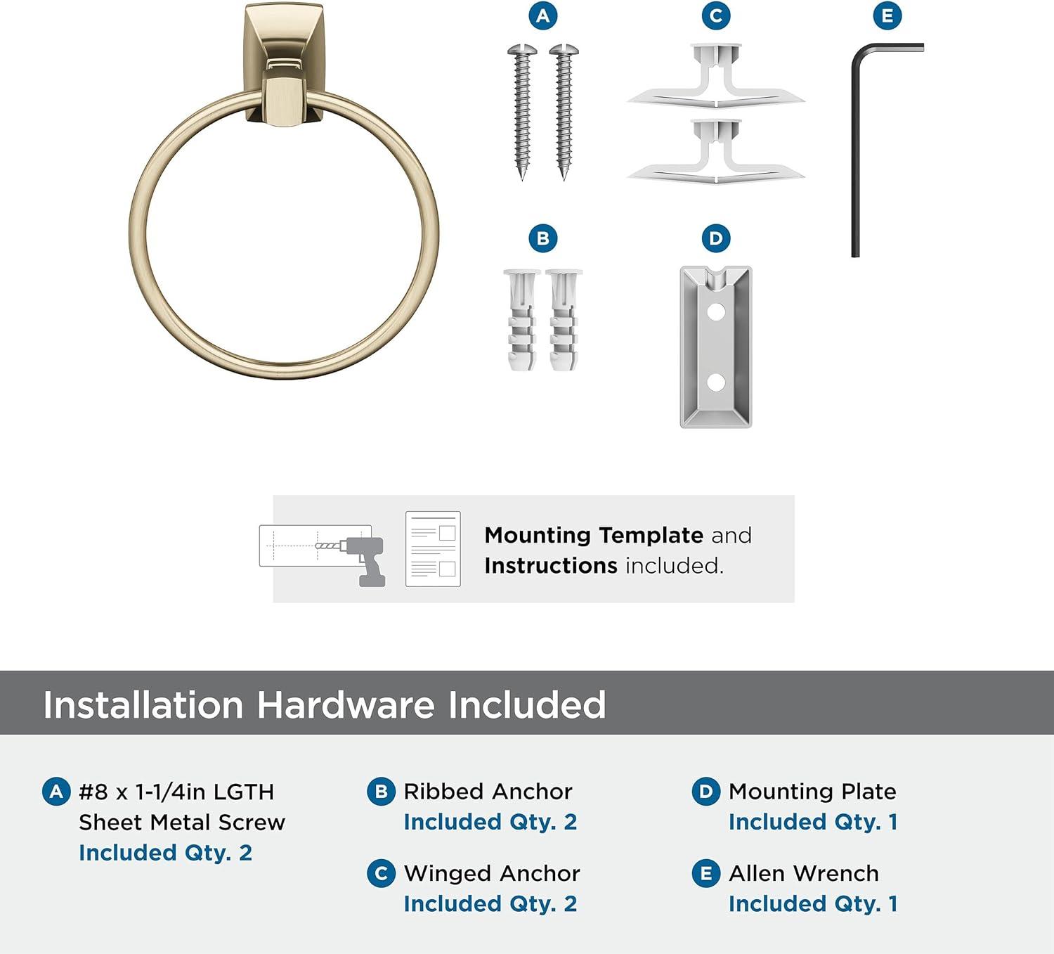 imageAmerock BH3601426 Chrome Towel Bar 24 in 610 mm Towel Rack Highland Ridge Bathroom Towel Holder Bathroom Hardware Bath AccessoriesGolden Champagne