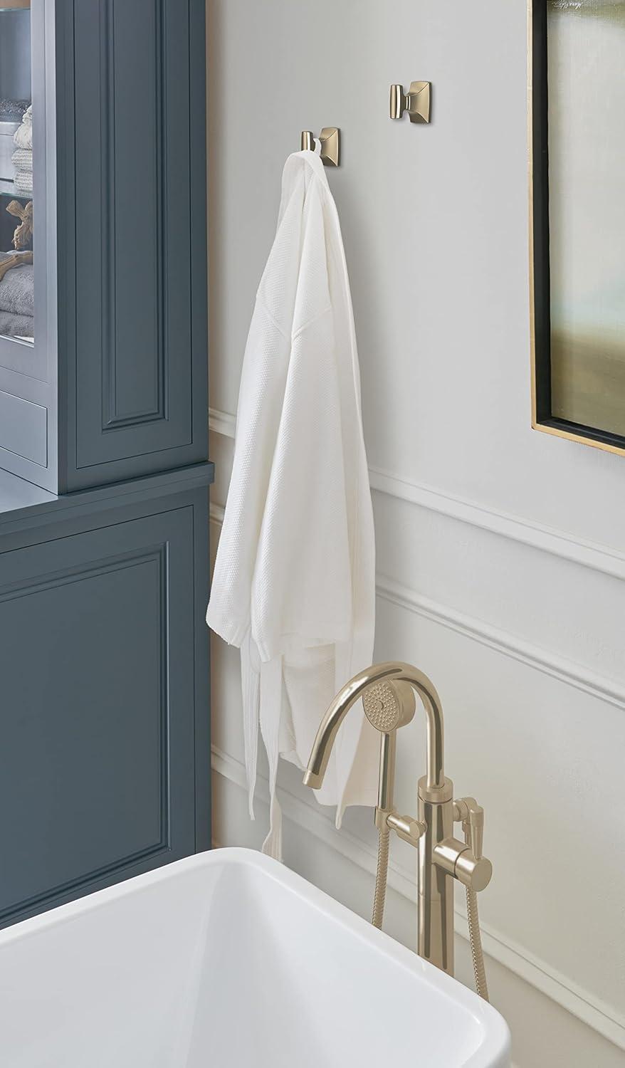 imageAmerock BH3601426 Chrome Towel Bar 24 in 610 mm Towel Rack Highland Ridge Bathroom Towel Holder Bathroom Hardware Bath AccessoriesGolden Champagne