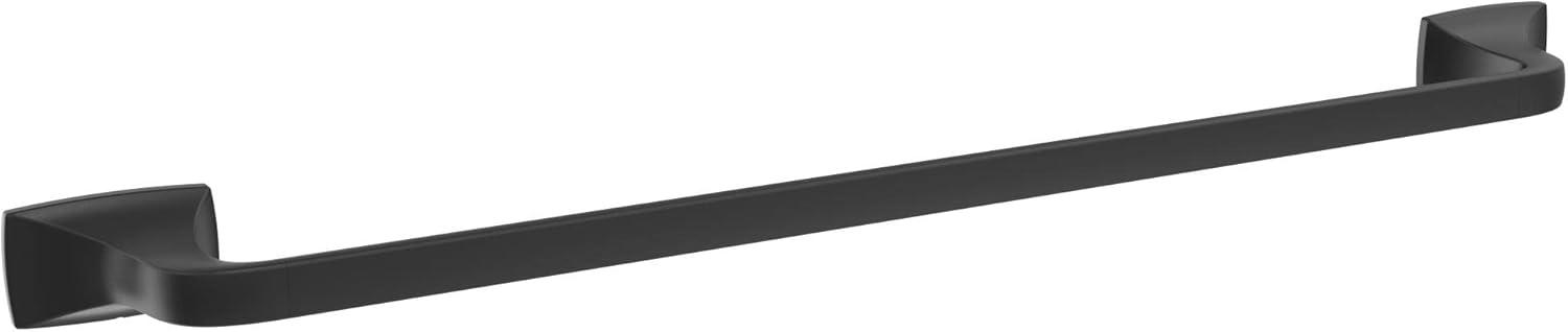 imageAmerock BH3601426 Chrome Towel Bar 24 in 610 mm Towel Rack Highland Ridge Bathroom Towel Holder Bathroom Hardware Bath AccessoriesMatte Black