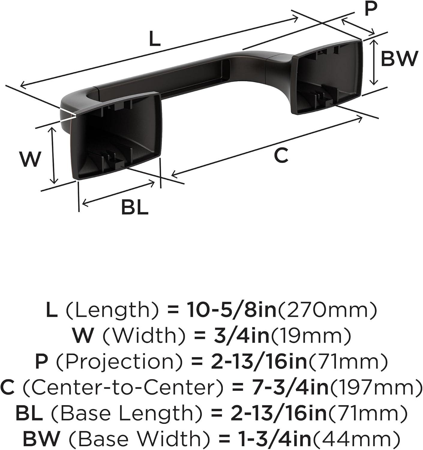 imageAmerock BH3601426 Chrome Towel Bar 24 in 610 mm Towel Rack Highland Ridge Bathroom Towel Holder Bathroom Hardware Bath AccessoriesOil Rubbed Bronze