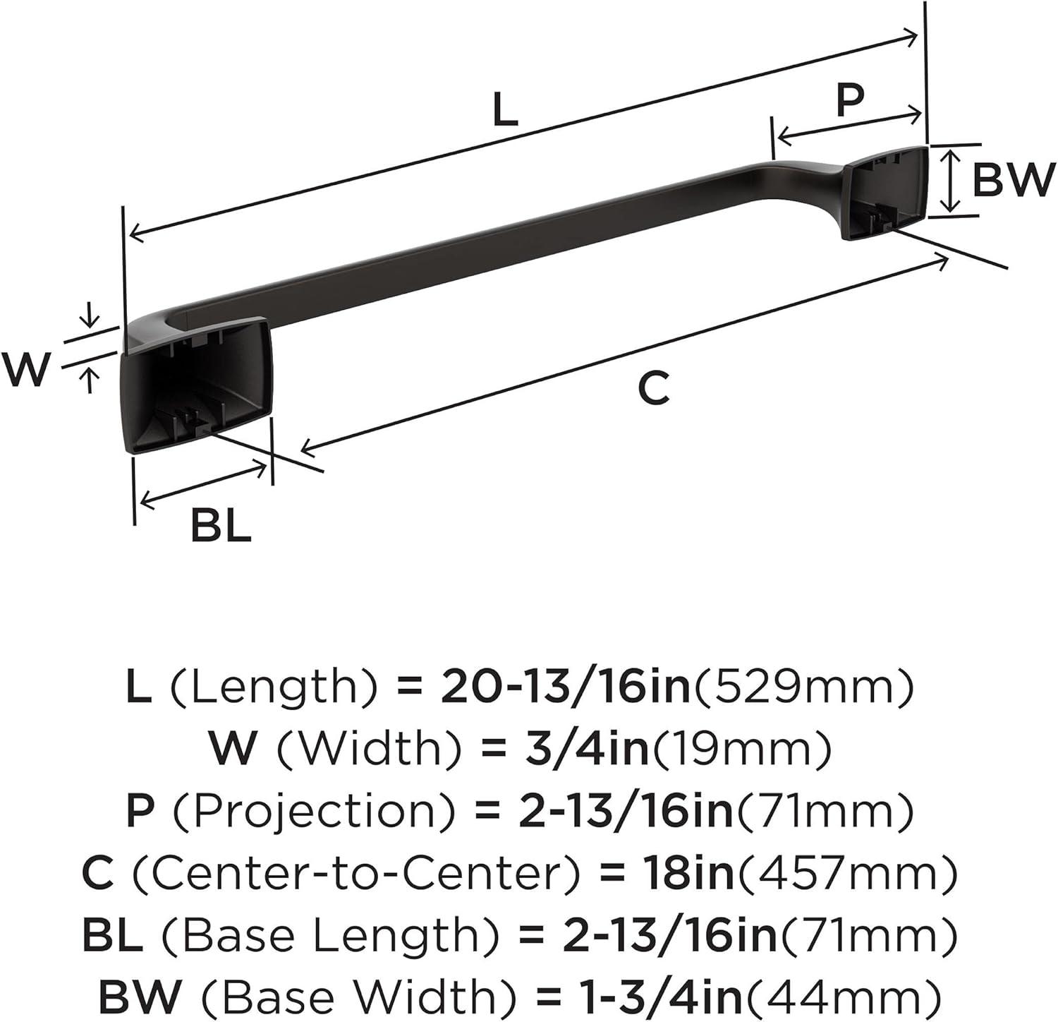 imageAmerock BH3601426 Chrome Towel Bar 24 in 610 mm Towel Rack Highland Ridge Bathroom Towel Holder Bathroom Hardware Bath AccessoriesOil Rubbed Bronze
