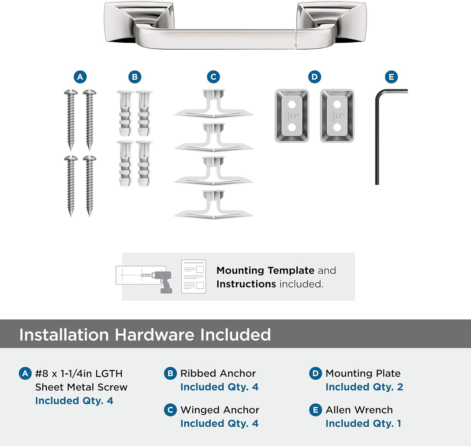 imageAmerock BH3601426 Chrome Towel Bar 24 in 610 mm Towel Rack Highland Ridge Bathroom Towel Holder Bathroom Hardware Bath AccessoriesPolished Nickel