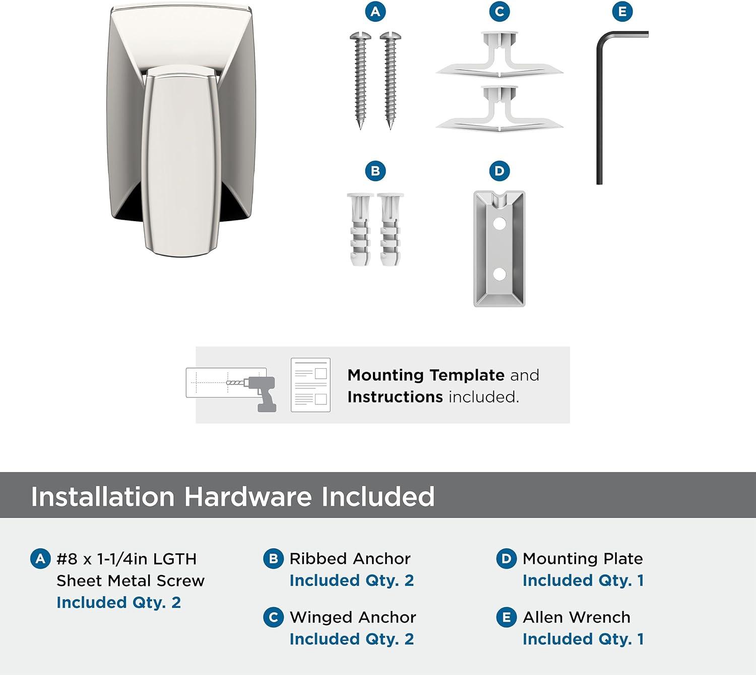 imageAmerock BH3601426 Chrome Towel Bar 24 in 610 mm Towel Rack Highland Ridge Bathroom Towel Holder Bathroom Hardware Bath AccessoriesPolished Nickel