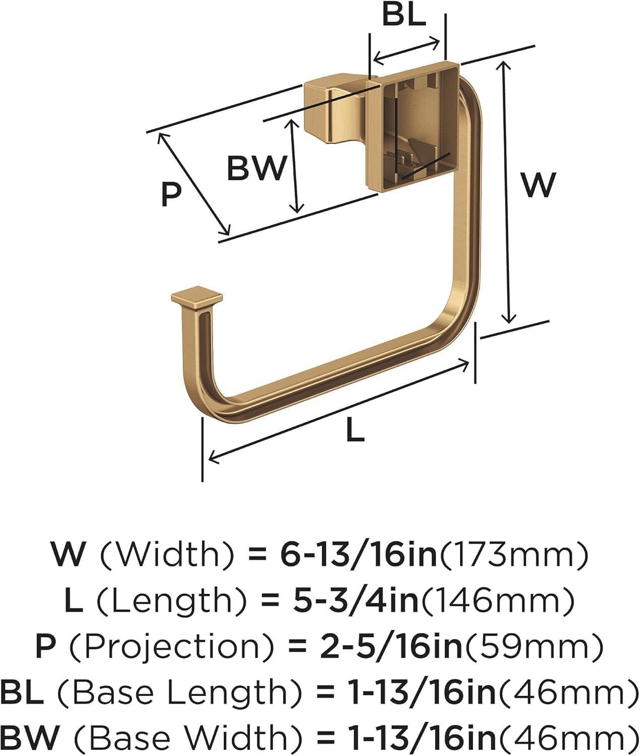imageAmerock BH36022CZ Champagne Bronze Towel Ring 534 in 146 mm Length Towel Holder Mulholland Hand Towel Holder for Bathroom Wall Small Kitchen Bath Accessories