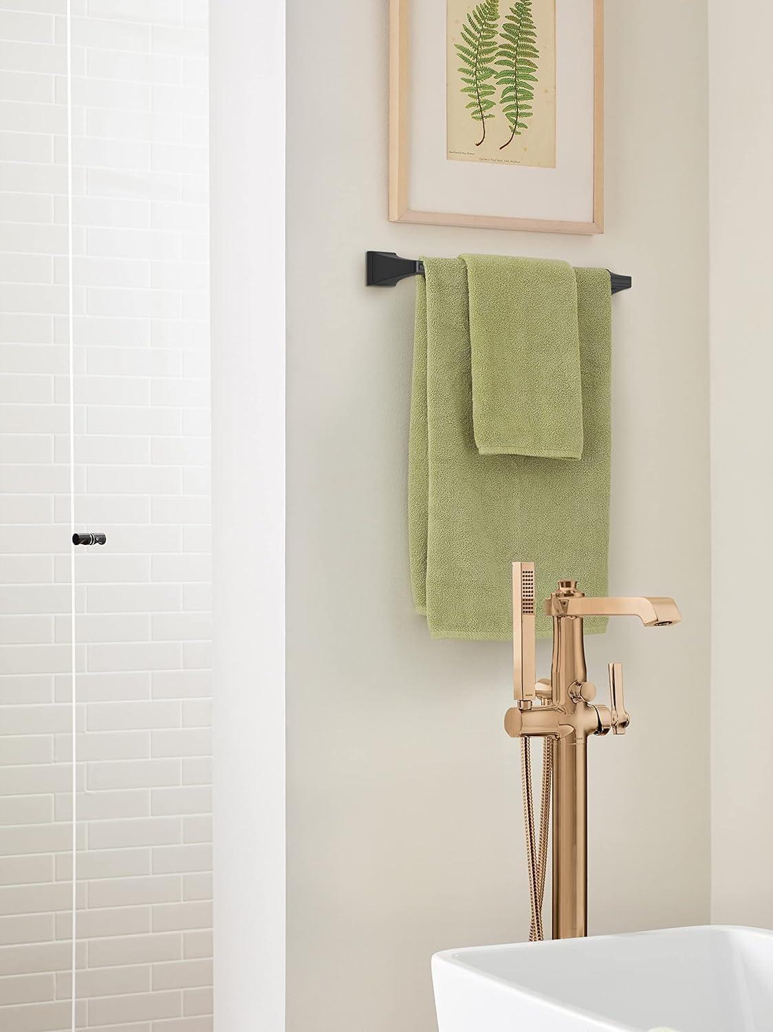 imageAmerock BH36024BBZ Golden Champagne Towel Bar 24 in 610 mm Towel Rack Mulholland Bathroom Towel Holder Bathroom Hardware Bath AccessoriesMatte Black