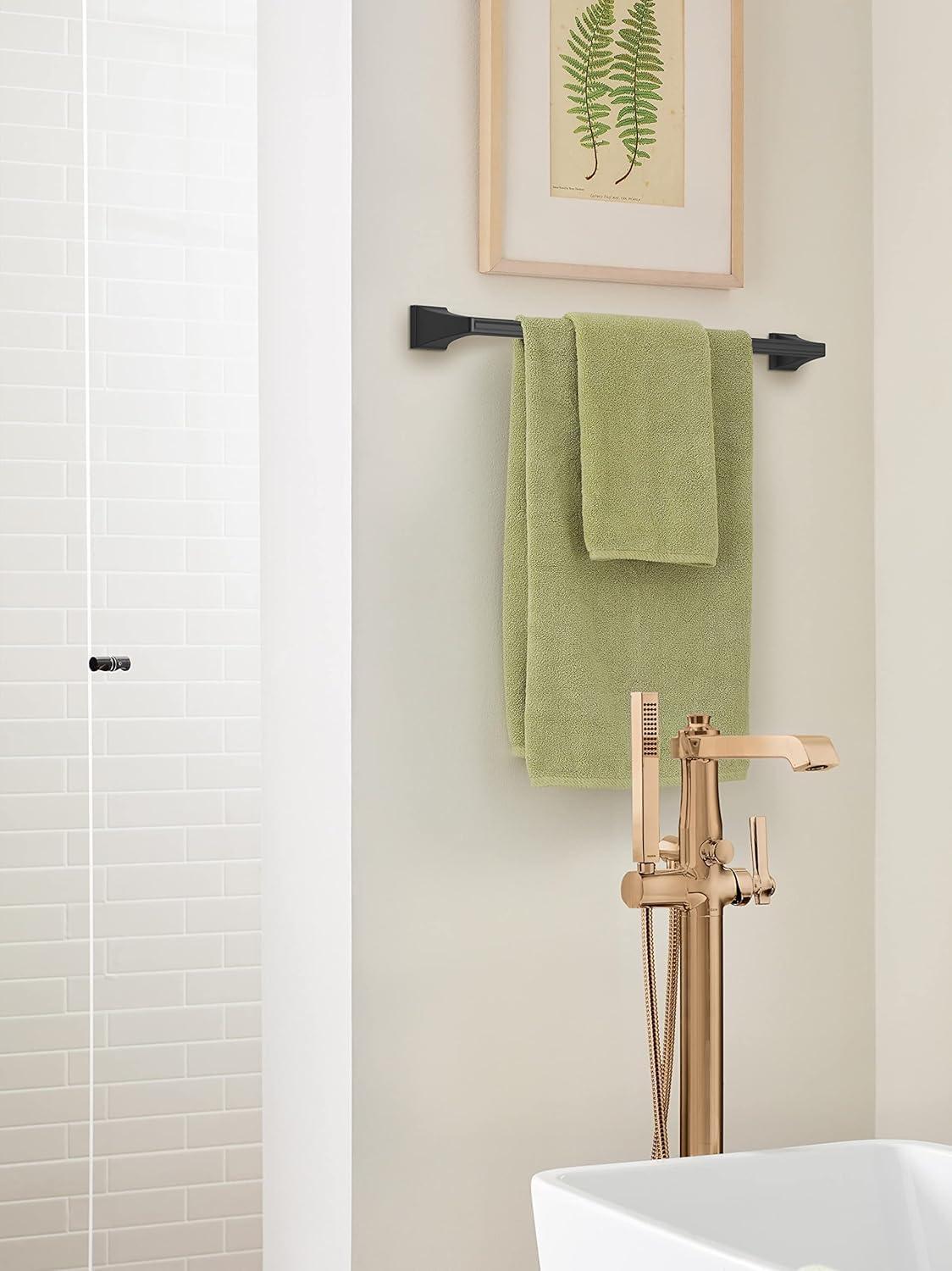 imageAmerock BH36024BBZ Golden Champagne Towel Bar 24 in 610 mm Towel Rack Mulholland Bathroom Towel Holder Bathroom Hardware Bath AccessoriesMatte Black