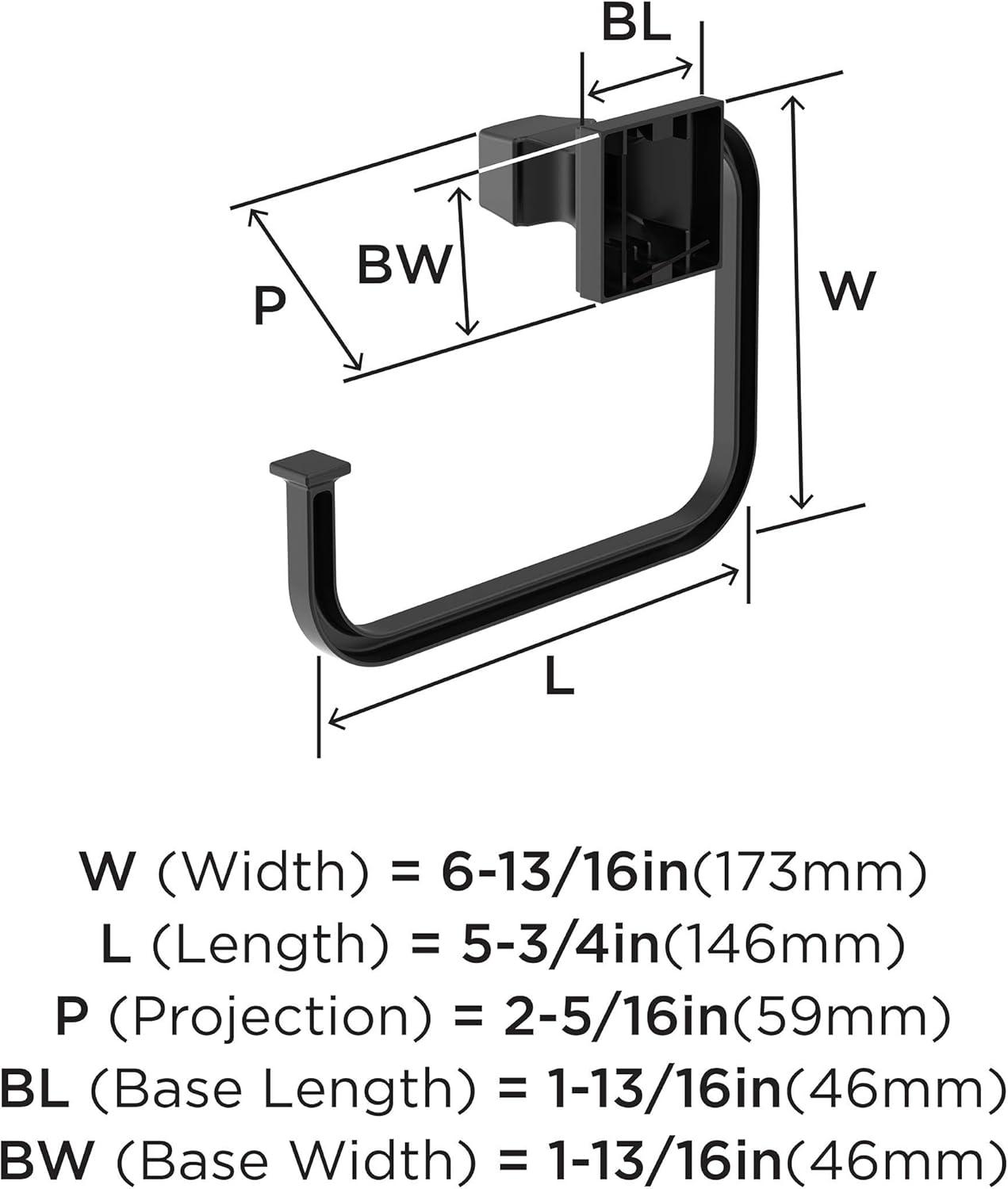 imageAmerock BH36024BBZ Golden Champagne Towel Bar 24 in 610 mm Towel Rack Mulholland Bathroom Towel Holder Bathroom Hardware Bath AccessoriesMatte Black