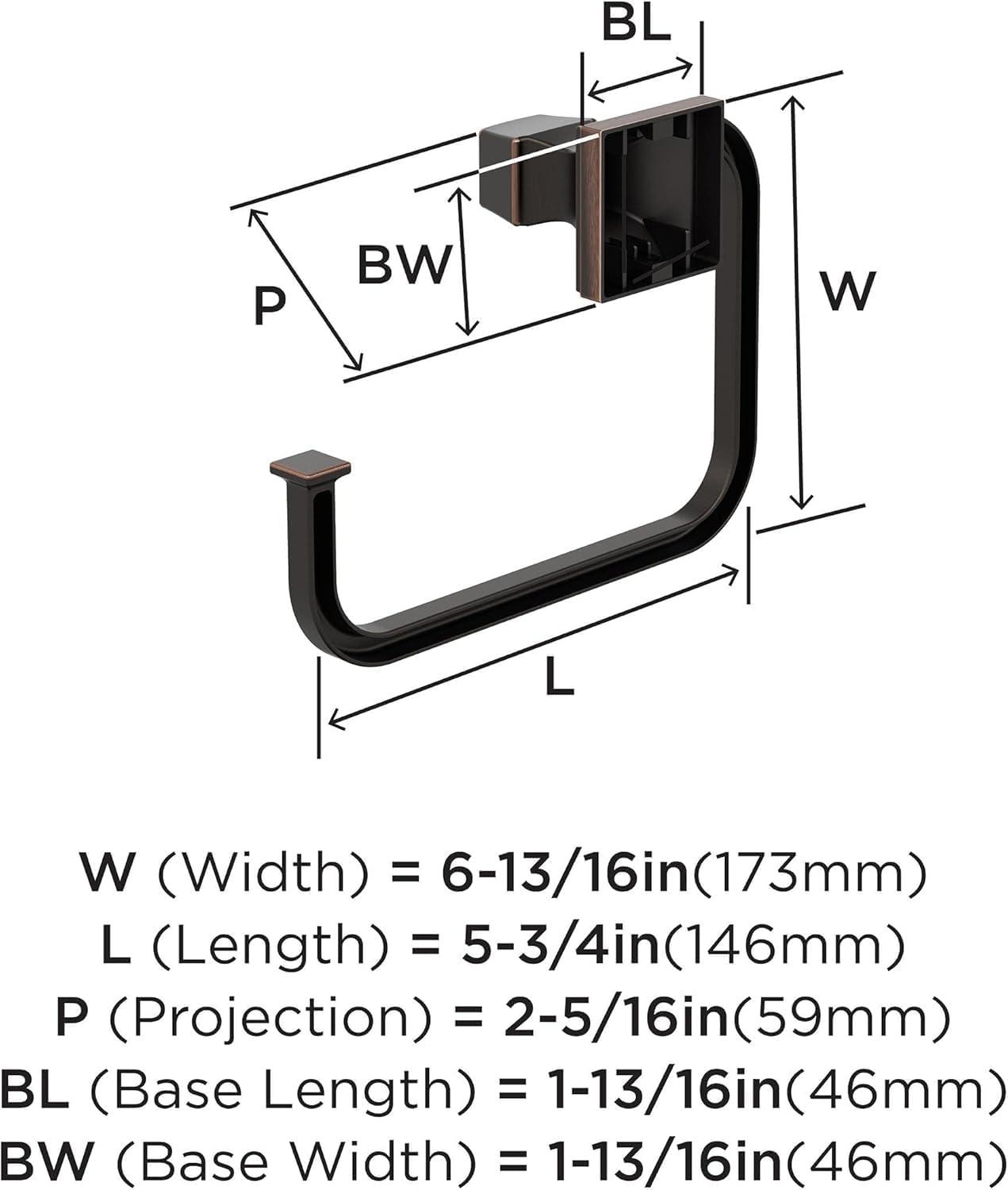 imageAmerock BH36024BBZ Golden Champagne Towel Bar 24 in 610 mm Towel Rack Mulholland Bathroom Towel Holder Bathroom Hardware Bath AccessoriesOil Rubbed Bronze