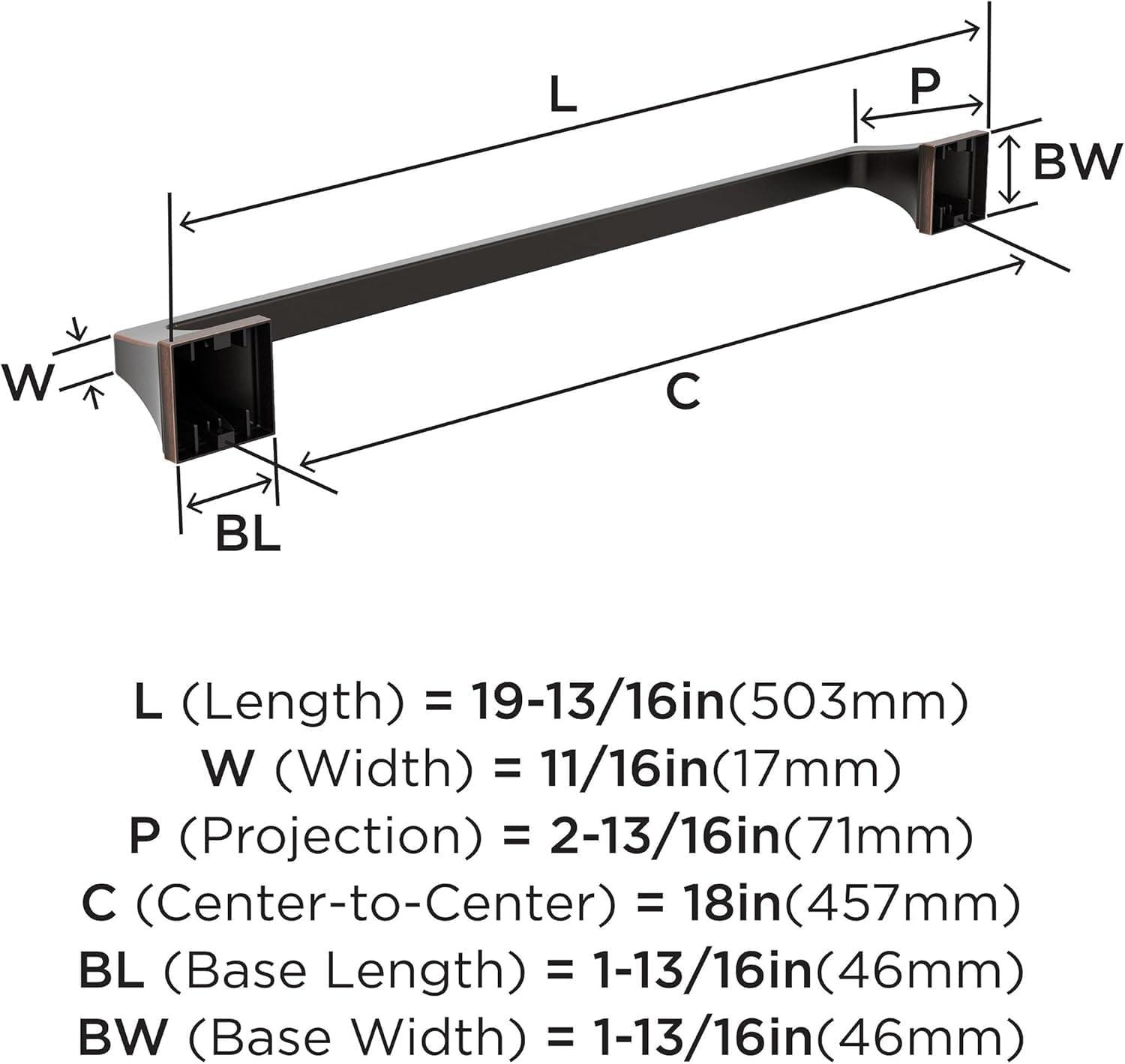 imageAmerock BH36024BBZ Golden Champagne Towel Bar 24 in 610 mm Towel Rack Mulholland Bathroom Towel Holder Bathroom Hardware Bath AccessoriesOil Rubbed Bronze