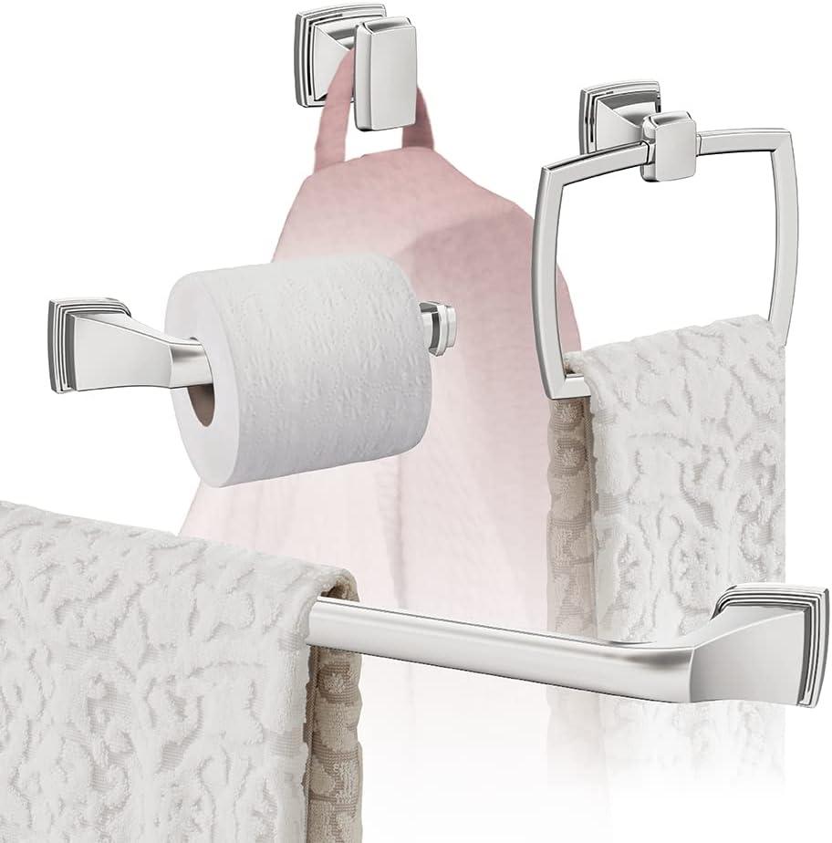 imageAmerock BH36034CZ Champagne Bronze Towel Bar 24 in 610 mm Towel Rack Revitalize Bathroom Towel Holder Bathroom Hardware Bath AccessoriesChrome