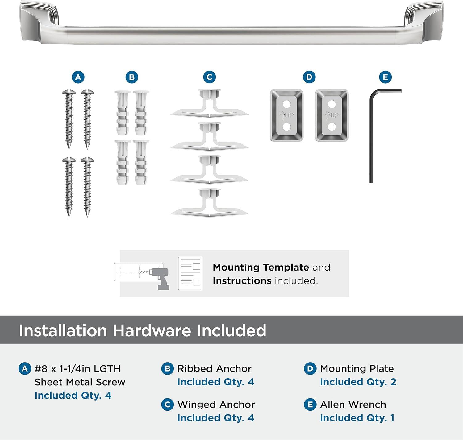 imageAmerock BH36034CZ Champagne Bronze Towel Bar 24 in 610 mm Towel Rack Revitalize Bathroom Towel Holder Bathroom Hardware Bath AccessoriesChrome