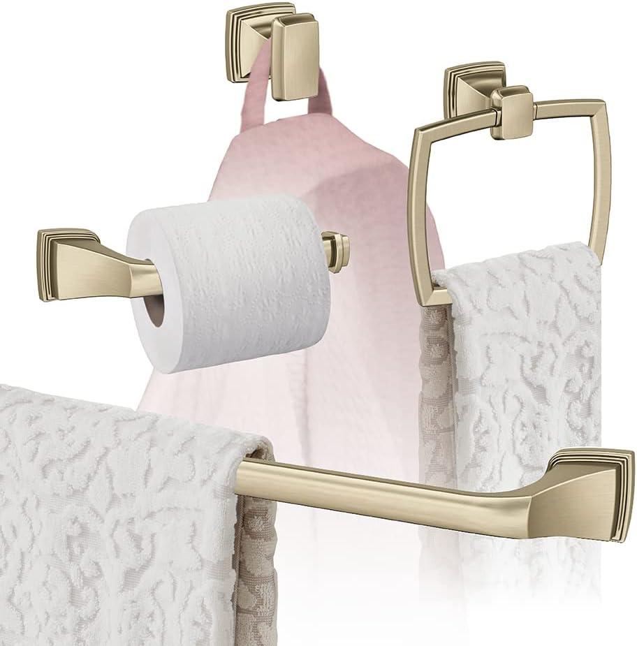 imageAmerock BH36034CZ Champagne Bronze Towel Bar 24 in 610 mm Towel Rack Revitalize Bathroom Towel Holder Bathroom Hardware Bath AccessoriesGolden Champagne