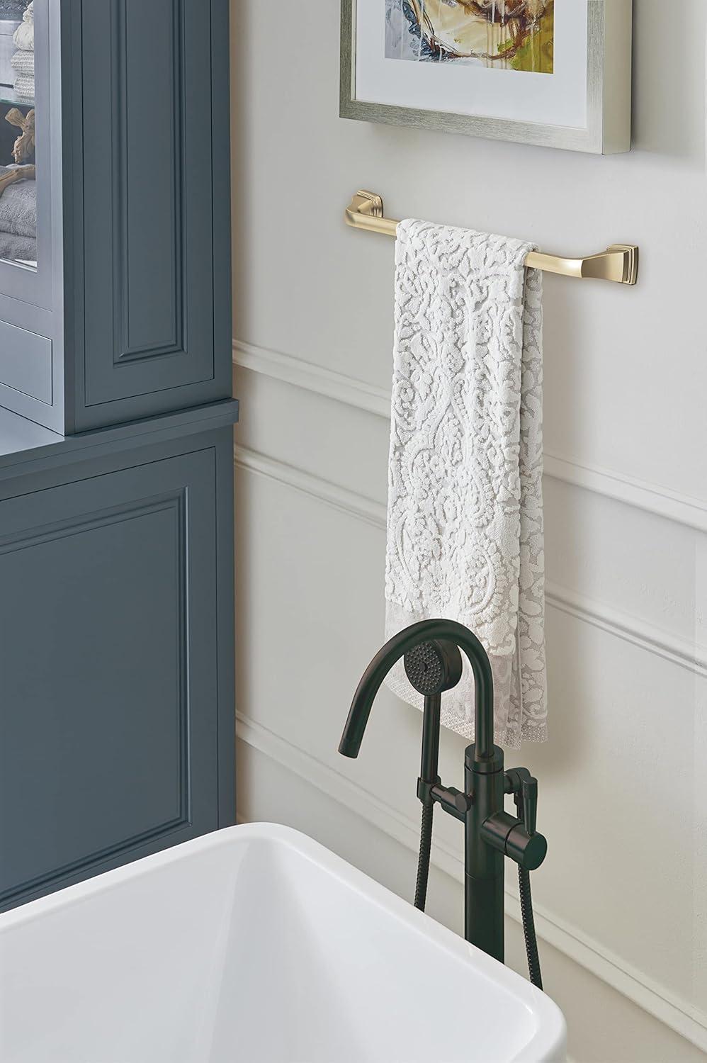 imageAmerock BH36034CZ Champagne Bronze Towel Bar 24 in 610 mm Towel Rack Revitalize Bathroom Towel Holder Bathroom Hardware Bath AccessoriesGolden Champagne