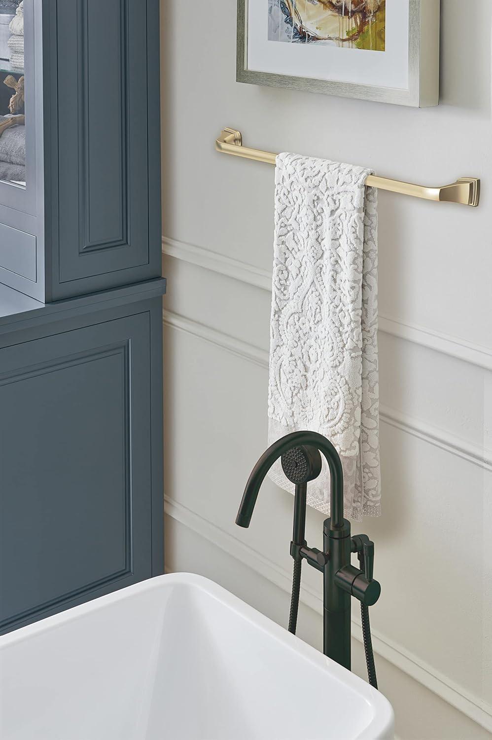 imageAmerock BH36034CZ Champagne Bronze Towel Bar 24 in 610 mm Towel Rack Revitalize Bathroom Towel Holder Bathroom Hardware Bath AccessoriesGolden Champagne