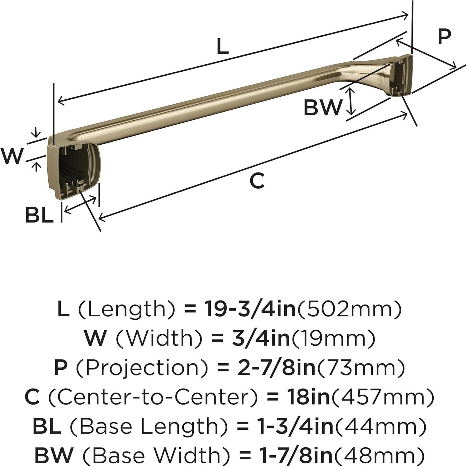 imageAmerock BH36034CZ Champagne Bronze Towel Bar 24 in 610 mm Towel Rack Revitalize Bathroom Towel Holder Bathroom Hardware Bath AccessoriesGolden Champagne