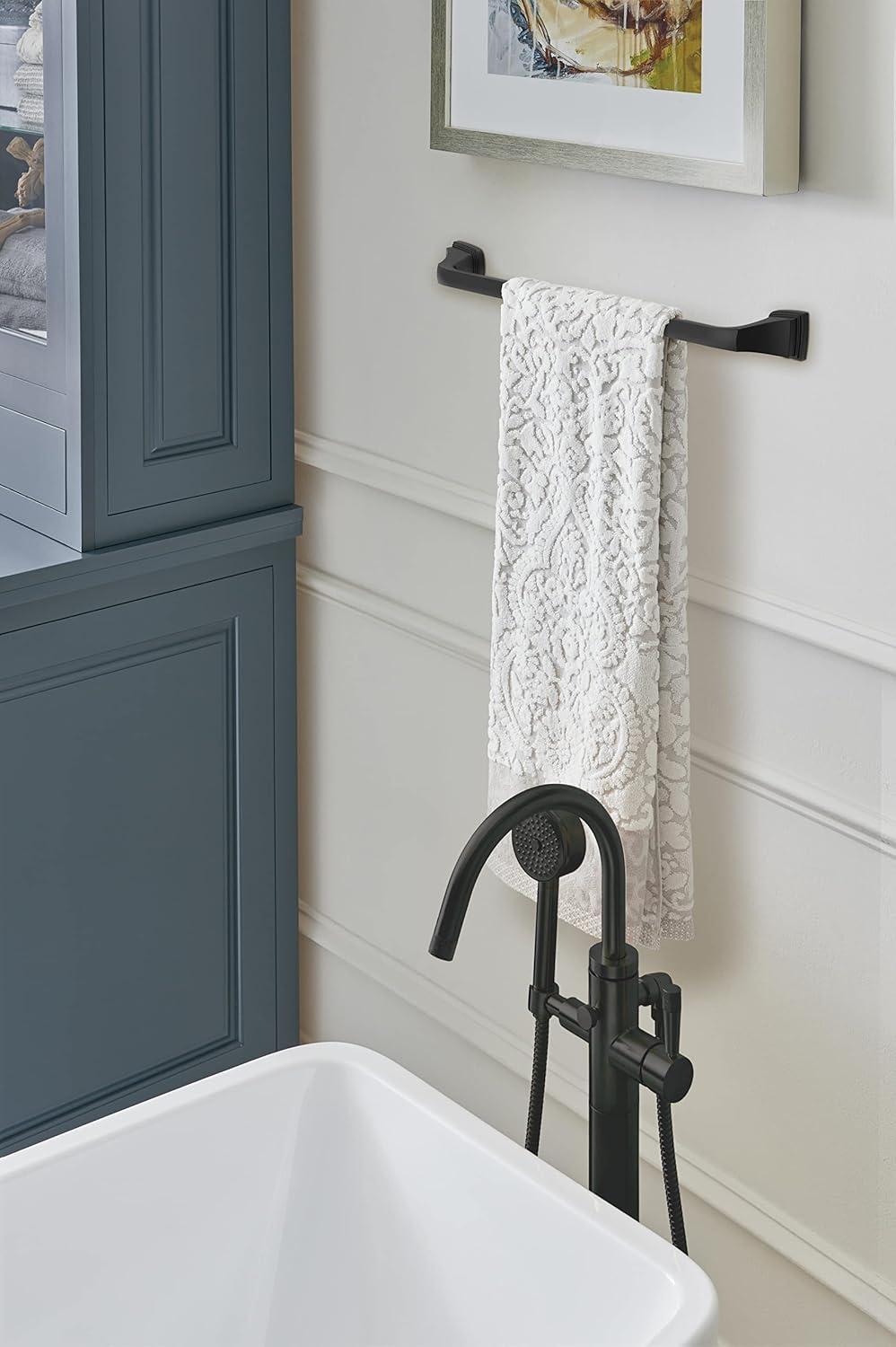 imageAmerock BH36034CZ Champagne Bronze Towel Bar 24 in 610 mm Towel Rack Revitalize Bathroom Towel Holder Bathroom Hardware Bath AccessoriesMatte Black