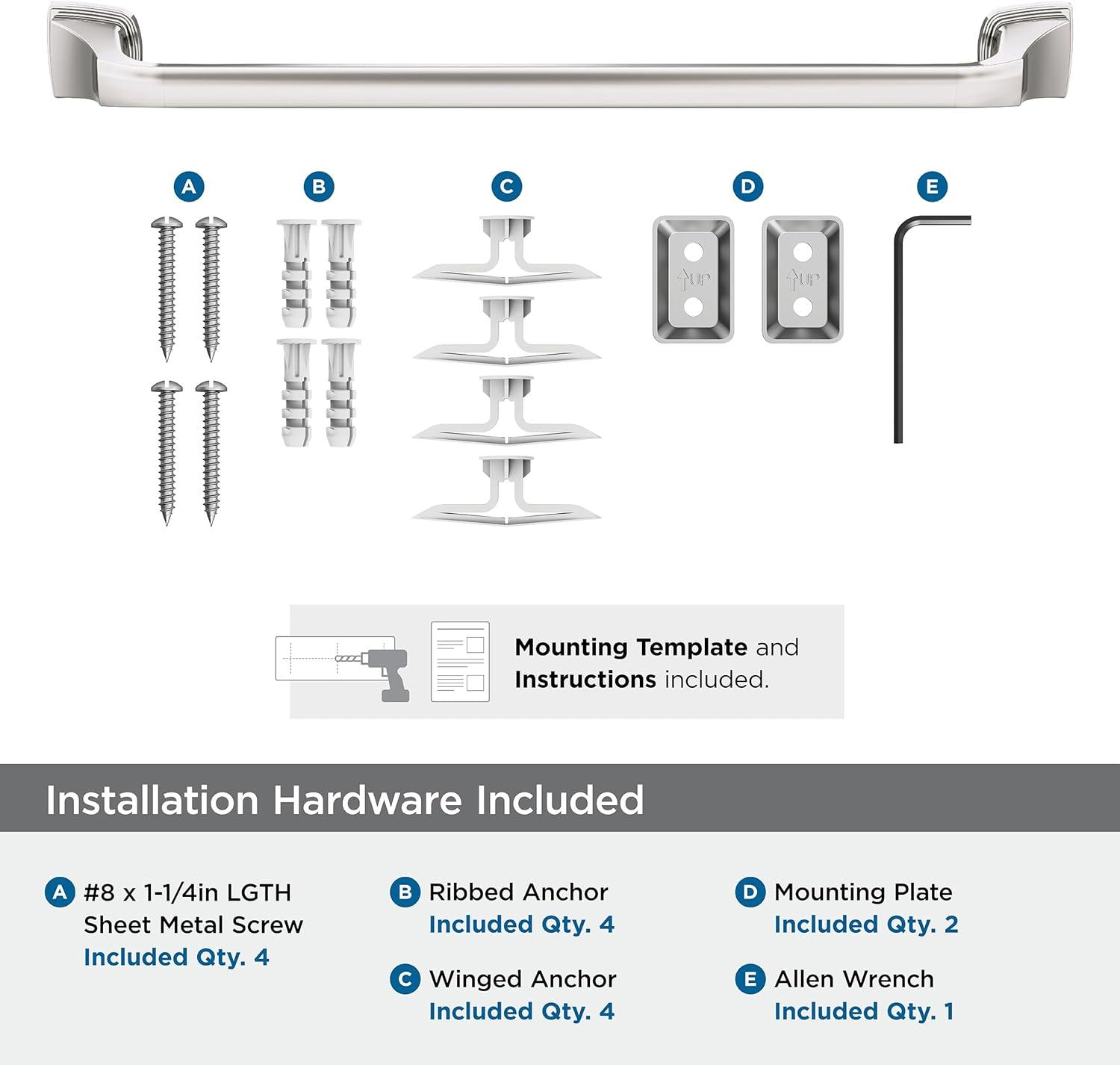 imageAmerock BH36034CZ Champagne Bronze Towel Bar 24 in 610 mm Towel Rack Revitalize Bathroom Towel Holder Bathroom Hardware Bath AccessoriesPolished Nickel