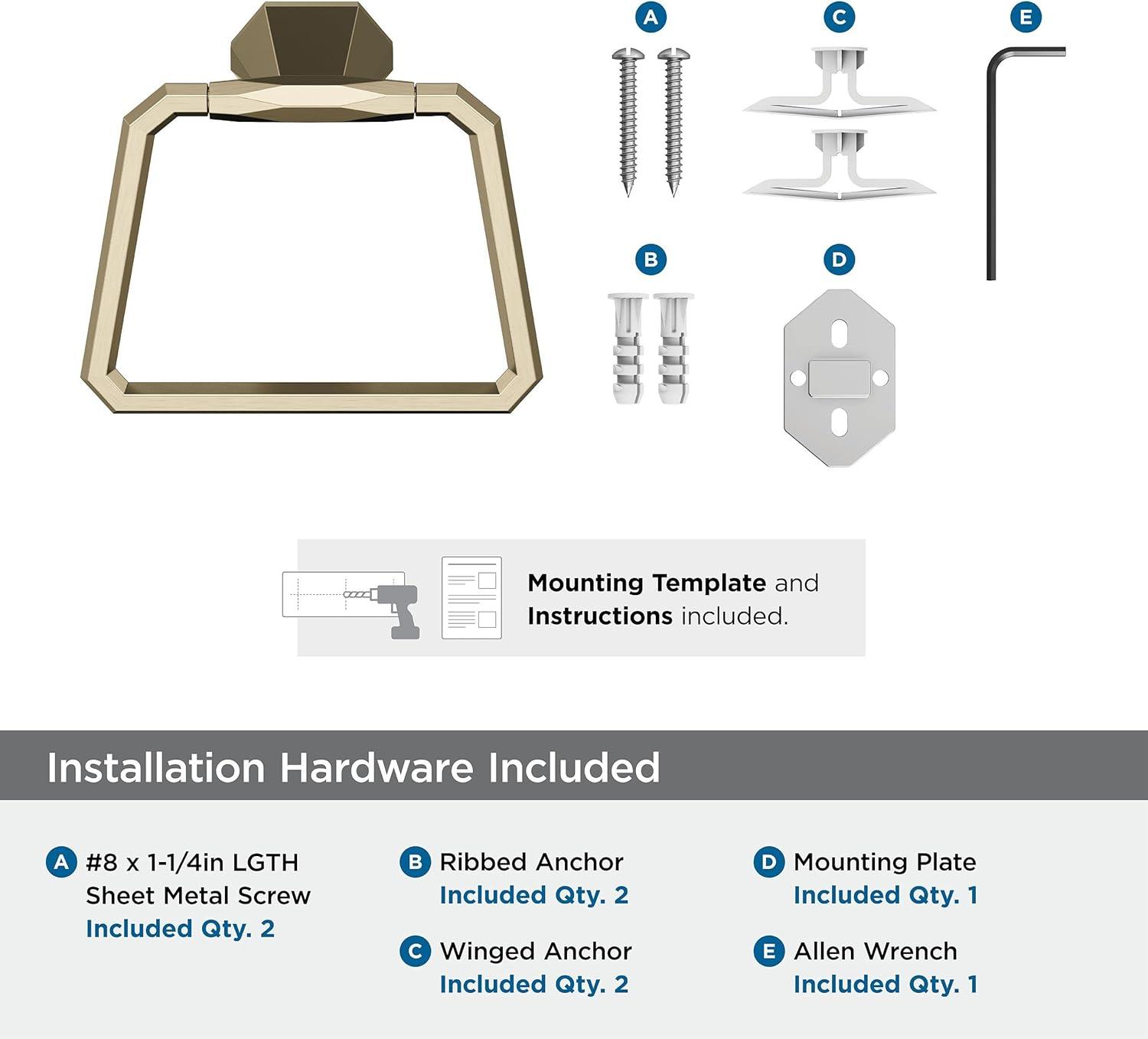 imageAmerock BH36041ORB Oil Rubbed Bronze Single Post Toilet Paper Holder 71316 in 198 mm Toilet Tissue Holder St Vincent Bath Tissue Holder Bathroom Hardware Bath AccessoriesGolden Champagne