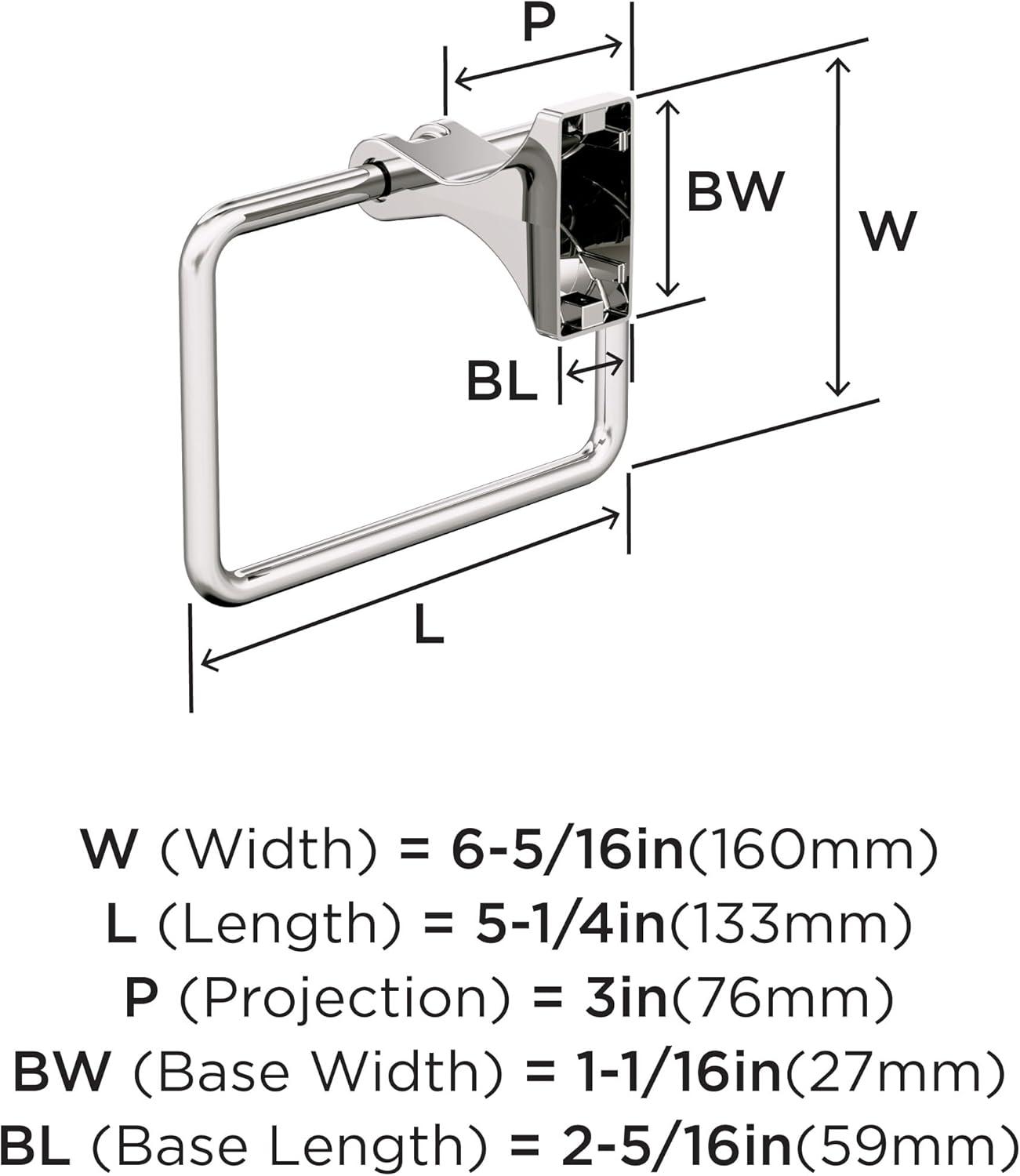 imageAmerock BH36050MB Matte Black Double Robe Hook 21516 in 75 mm Length Towel Holder Davenport Towel Hook for Bathroom Bathroom Hardware Bath AccessoriesPolished Nickel