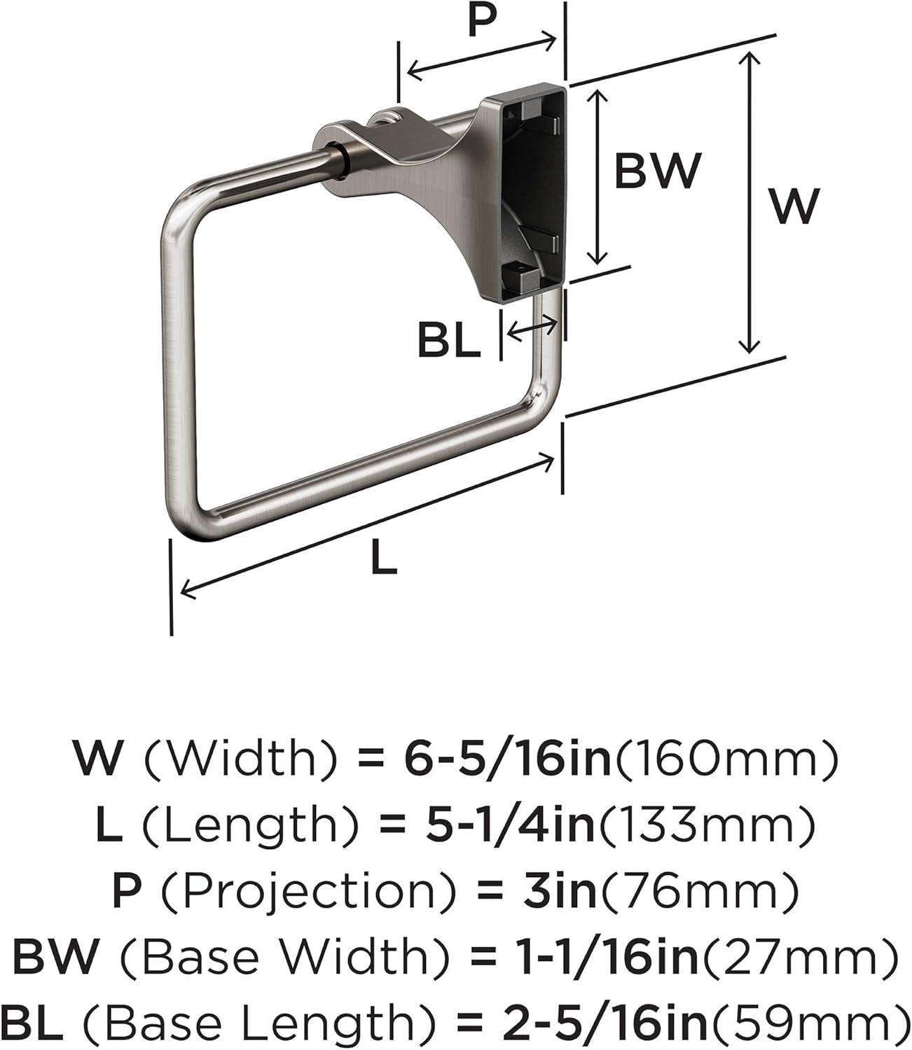 imageAmerock BH36050MB Matte Black Double Robe Hook 21516 in 75 mm Length Towel Holder Davenport Towel Hook for Bathroom Bathroom Hardware Bath AccessoriesBrushed Nickel