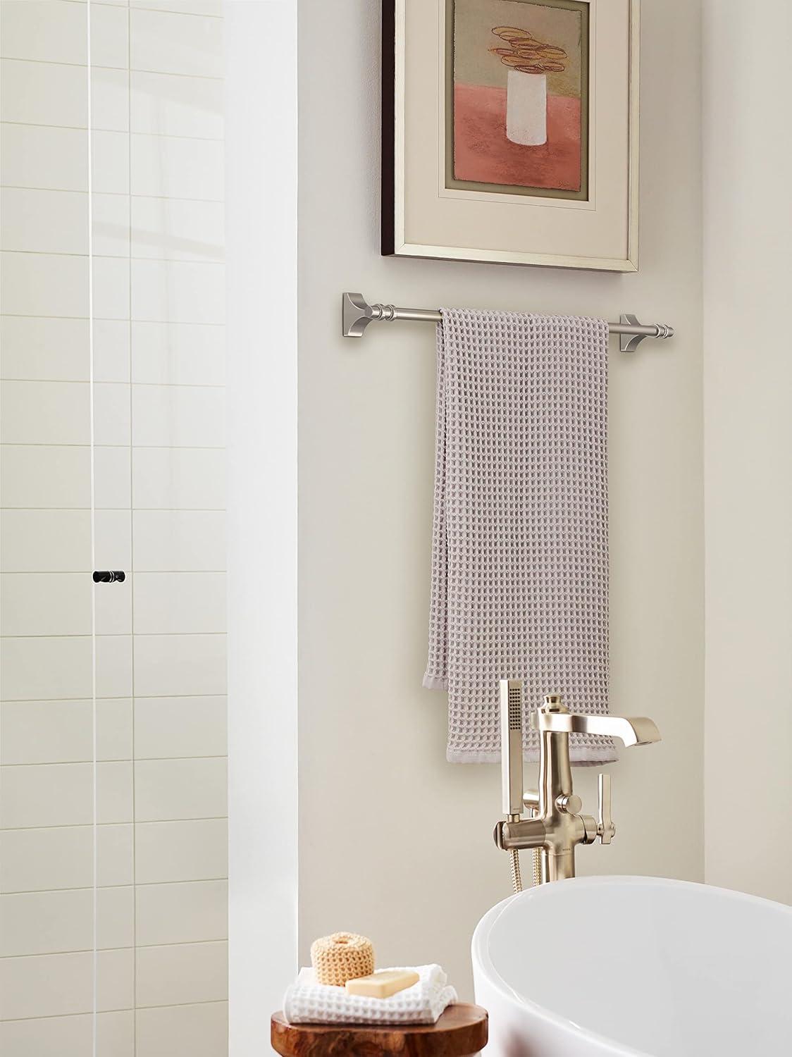 imageAmerock BH36050MB Matte Black Double Robe Hook 21516 in 75 mm Length Towel Holder Davenport Towel Hook for Bathroom Bathroom Hardware Bath AccessoriesBrushed Nickel