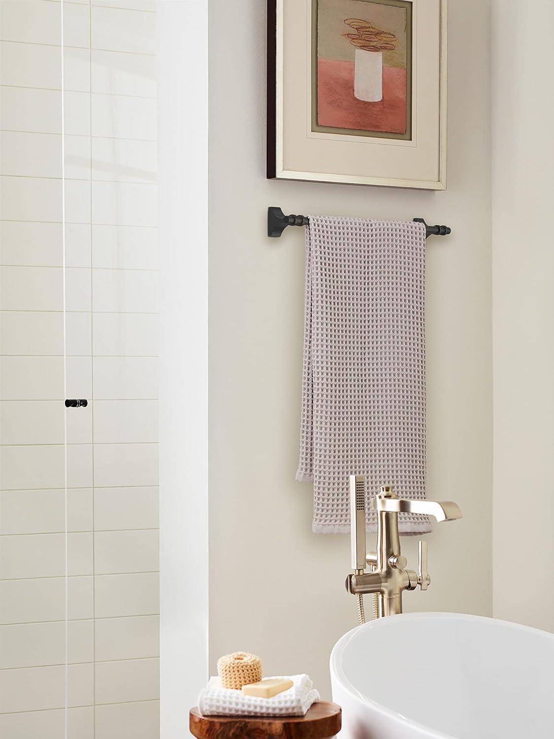 imageAmerock BH36050MB Matte Black Double Robe Hook 21516 in 75 mm Length Towel Holder Davenport Towel Hook for Bathroom Bathroom Hardware Bath AccessoriesMatte Black