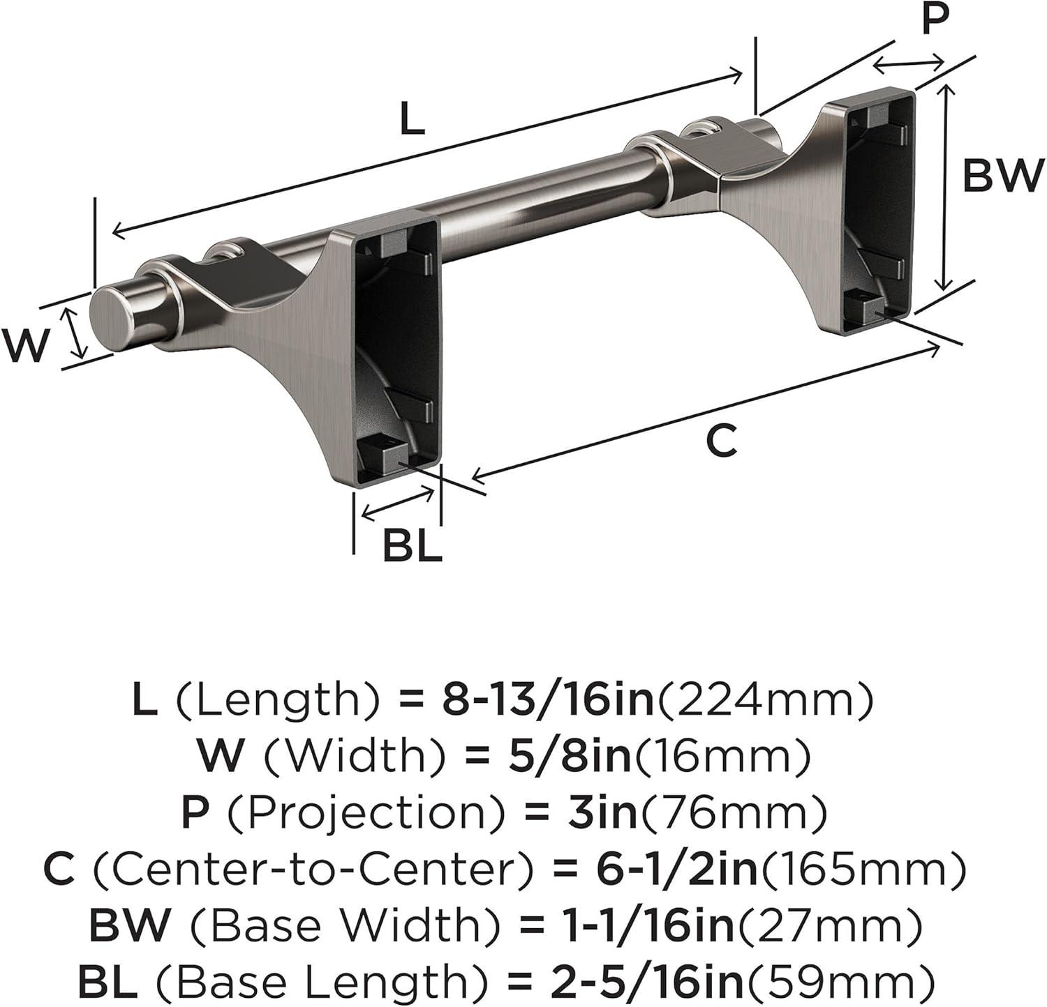 imageAmerock BH36050MB Matte Black Double Robe Hook 21516 in 75 mm Length Towel Holder Davenport Towel Hook for Bathroom Bathroom Hardware Bath AccessoriesBrushed Nickel
