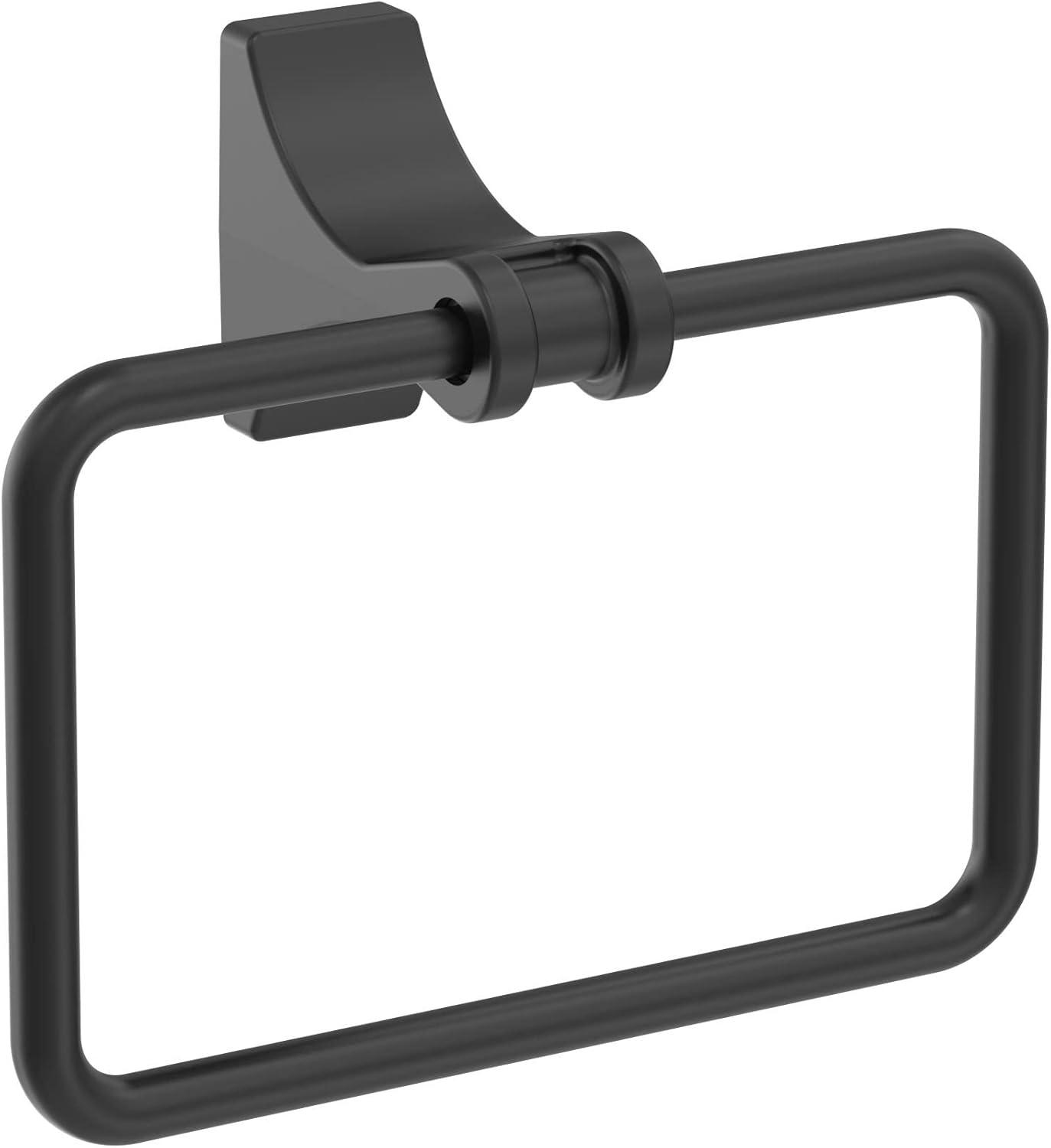 imageAmerock BH36050MB Matte Black Double Robe Hook 21516 in 75 mm Length Towel Holder Davenport Towel Hook for Bathroom Bathroom Hardware Bath AccessoriesMatte Black
