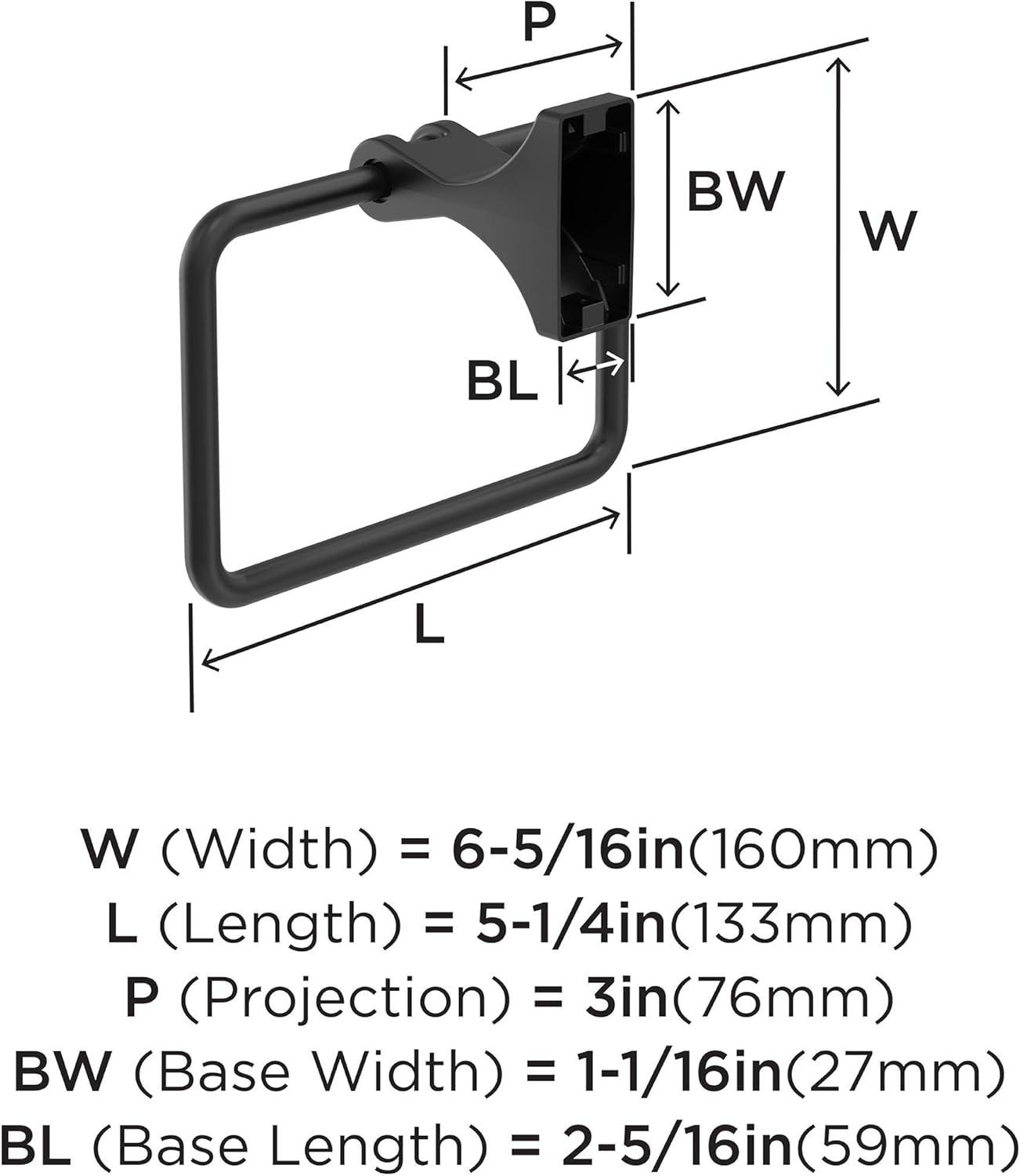 imageAmerock BH36050MB Matte Black Double Robe Hook 21516 in 75 mm Length Towel Holder Davenport Towel Hook for Bathroom Bathroom Hardware Bath AccessoriesMatte Black