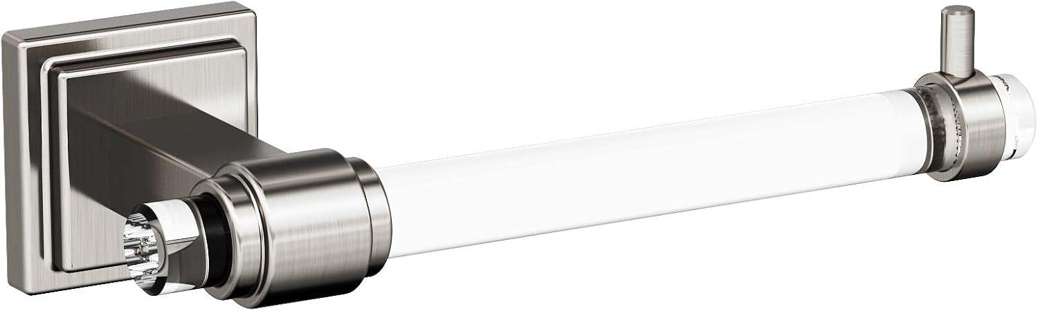 imageAmerock BH36063CCZ ClearChampagne Bronze Towel Bar 18 in 457 mm Towel Rack Glacio Bathroom Towel Holder Bathroom Hardware Bath AccessoriesClearBrushed Nickel