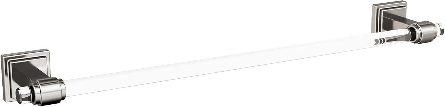 imageAmerock BH36063CCZ ClearChampagne Bronze Towel Bar 18 in 457 mm Towel Rack Glacio Bathroom Towel Holder Bathroom Hardware Bath AccessoriesClearBrushed Nickel