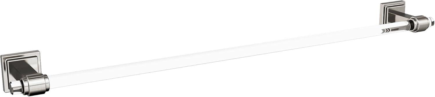 imageAmerock BH36063CCZ ClearChampagne Bronze Towel Bar 18 in 457 mm Towel Rack Glacio Bathroom Towel Holder Bathroom Hardware Bath AccessoriesClearBrushed Nickel