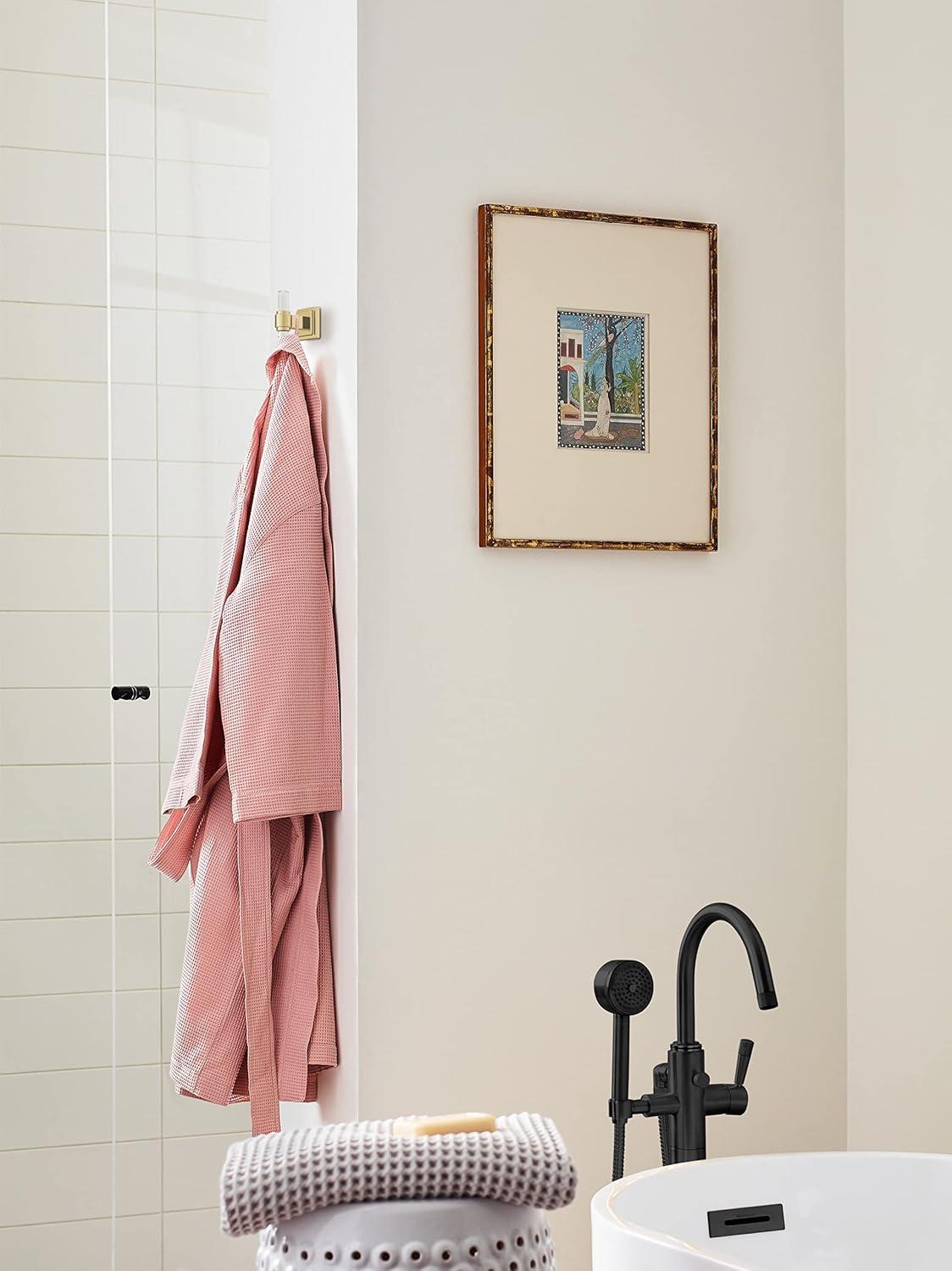 imageAmerock BH36063CCZ ClearChampagne Bronze Towel Bar 18 in 457 mm Towel Rack Glacio Bathroom Towel Holder Bathroom Hardware Bath AccessoriesClearGolden Champagne