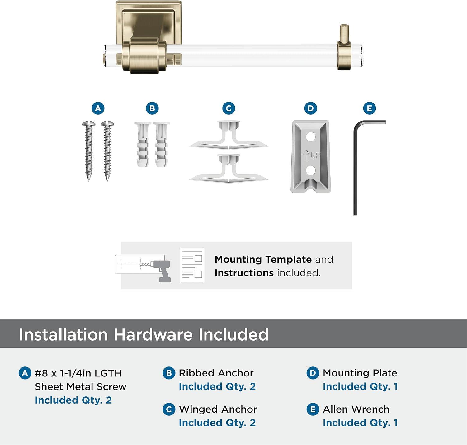 imageAmerock BH36063CCZ ClearChampagne Bronze Towel Bar 18 in 457 mm Towel Rack Glacio Bathroom Towel Holder Bathroom Hardware Bath AccessoriesClearGolden Champagne