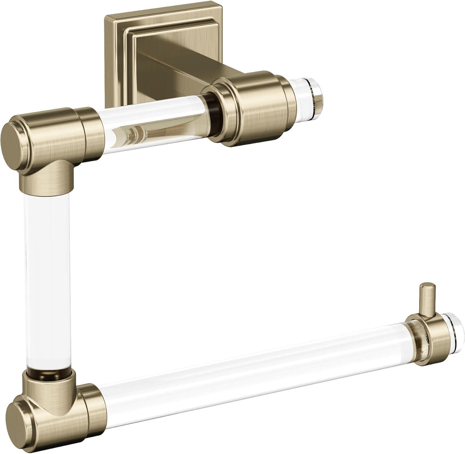 imageAmerock BH36063CCZ ClearChampagne Bronze Towel Bar 18 in 457 mm Towel Rack Glacio Bathroom Towel Holder Bathroom Hardware Bath AccessoriesClearGolden Champagne