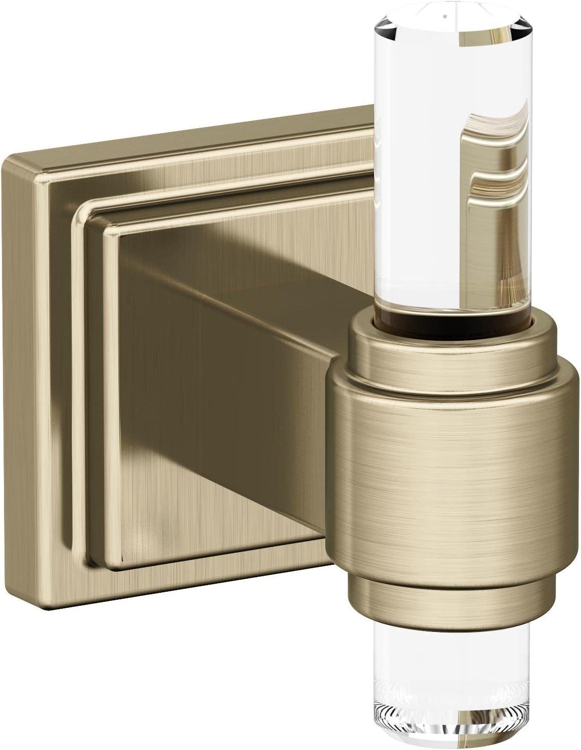 imageAmerock BH36063CCZ ClearChampagne Bronze Towel Bar 18 in 457 mm Towel Rack Glacio Bathroom Towel Holder Bathroom Hardware Bath AccessoriesClearGolden Champagne