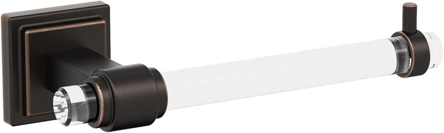 imageAmerock BH36063CCZ ClearChampagne Bronze Towel Bar 18 in 457 mm Towel Rack Glacio Bathroom Towel Holder Bathroom Hardware Bath AccessoriesClearOil Rubbed Bronze