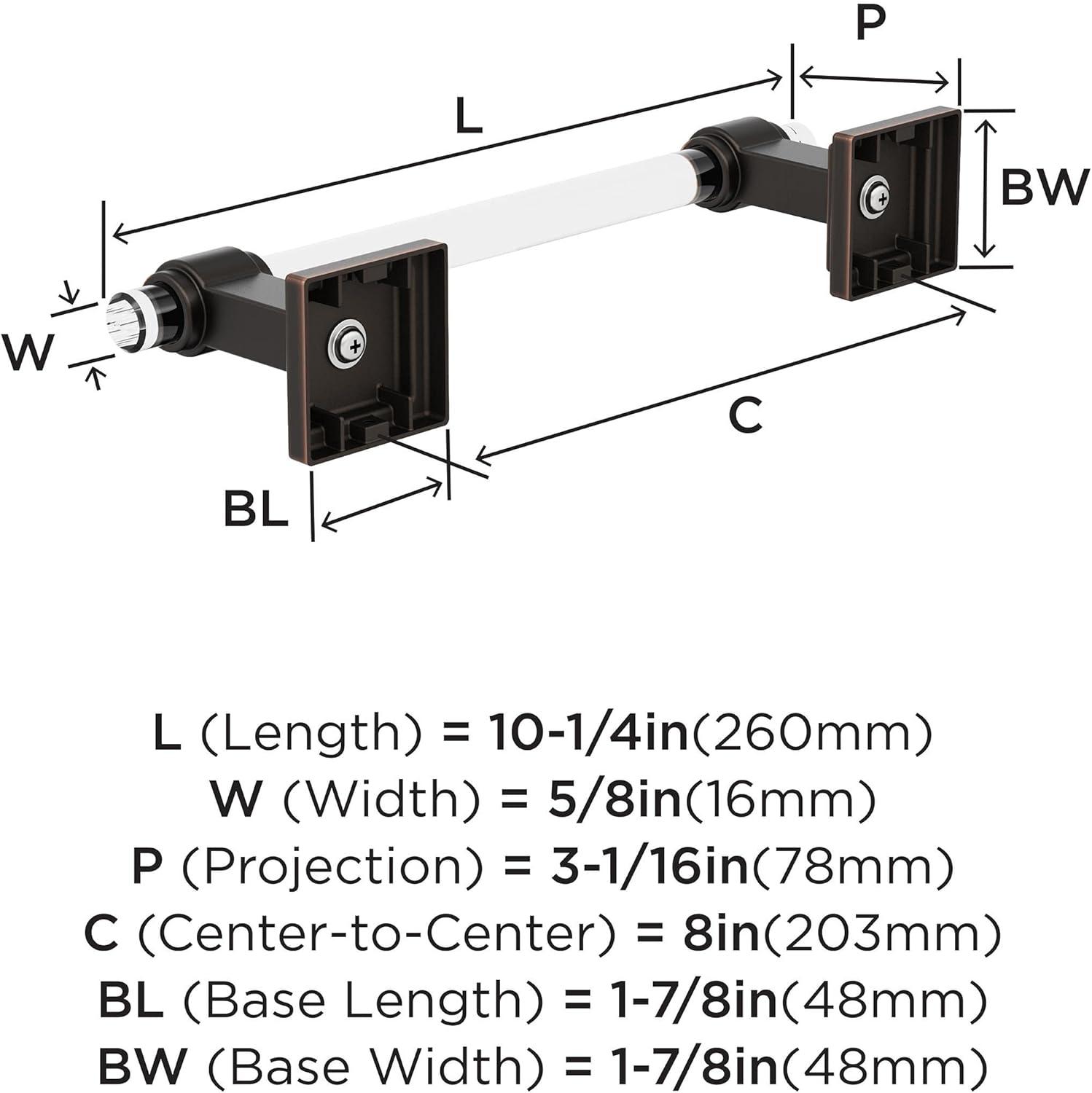 imageAmerock BH36063CCZ ClearChampagne Bronze Towel Bar 18 in 457 mm Towel Rack Glacio Bathroom Towel Holder Bathroom Hardware Bath AccessoriesClearOil Rubbed Bronze