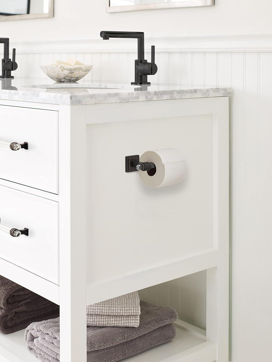 imageAmerock BH36063CCZ ClearChampagne Bronze Towel Bar 18 in 457 mm Towel Rack Glacio Bathroom Towel Holder Bathroom Hardware Bath AccessoriesClearOil Rubbed Bronze