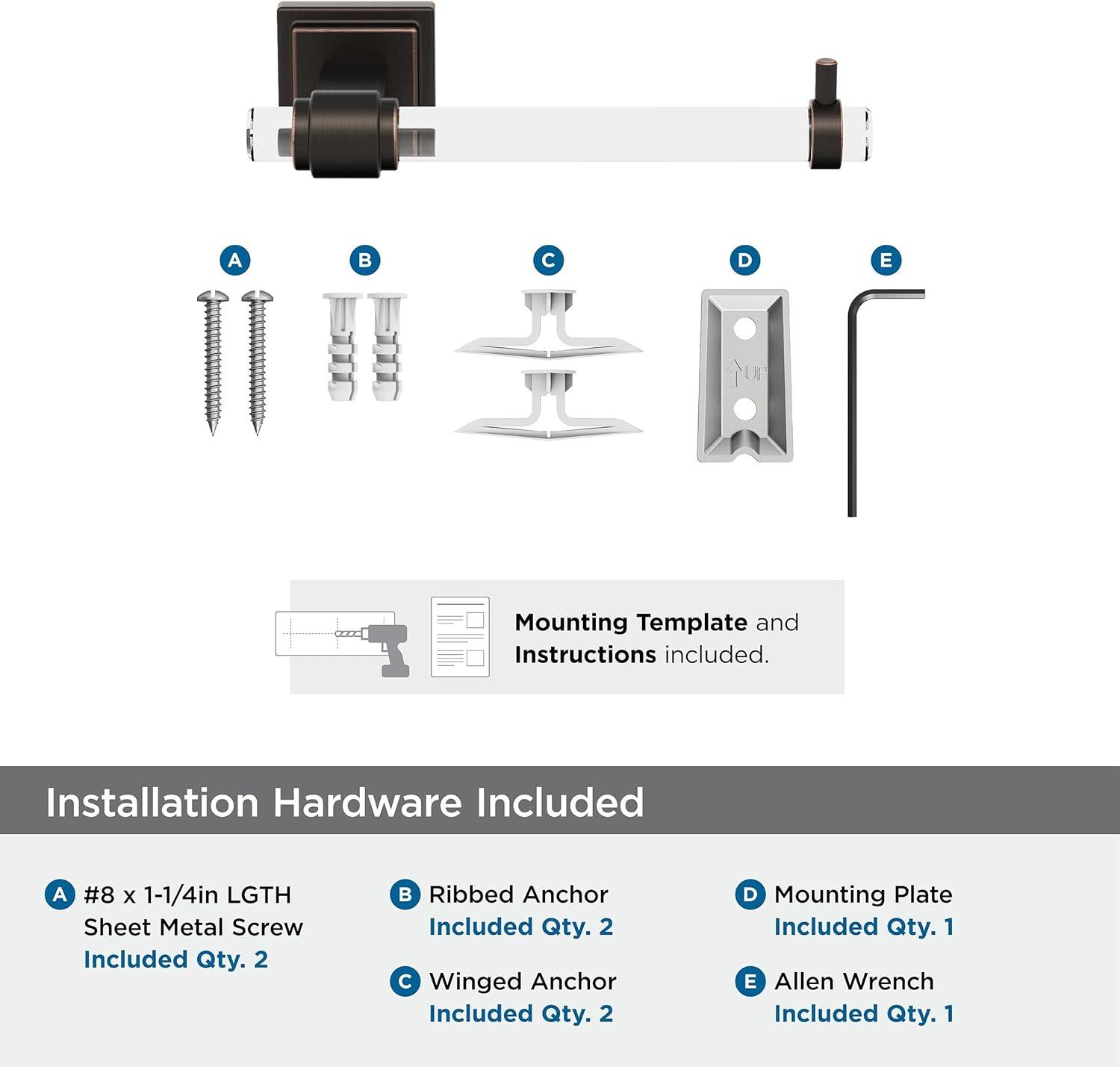 imageAmerock BH36063CCZ ClearChampagne Bronze Towel Bar 18 in 457 mm Towel Rack Glacio Bathroom Towel Holder Bathroom Hardware Bath AccessoriesClearOil Rubbed Bronze