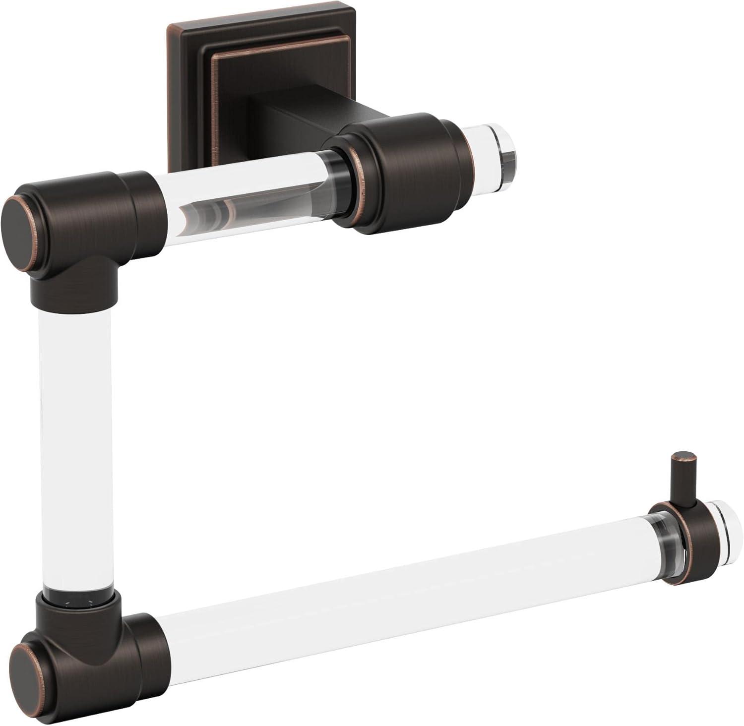 imageAmerock BH36063CCZ ClearChampagne Bronze Towel Bar 18 in 457 mm Towel Rack Glacio Bathroom Towel Holder Bathroom Hardware Bath AccessoriesClearOil Rubbed Bronze