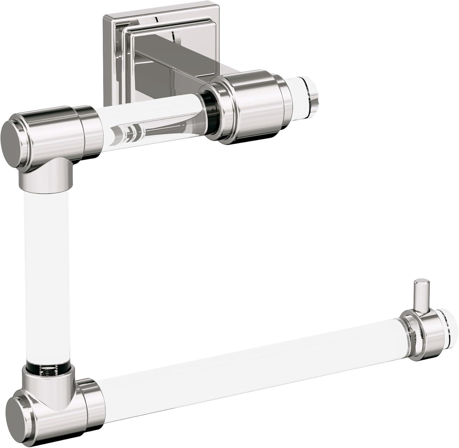 imageAmerock BH36063CCZ ClearChampagne Bronze Towel Bar 18 in 457 mm Towel Rack Glacio Bathroom Towel Holder Bathroom Hardware Bath AccessoriesClearPolished Nickel