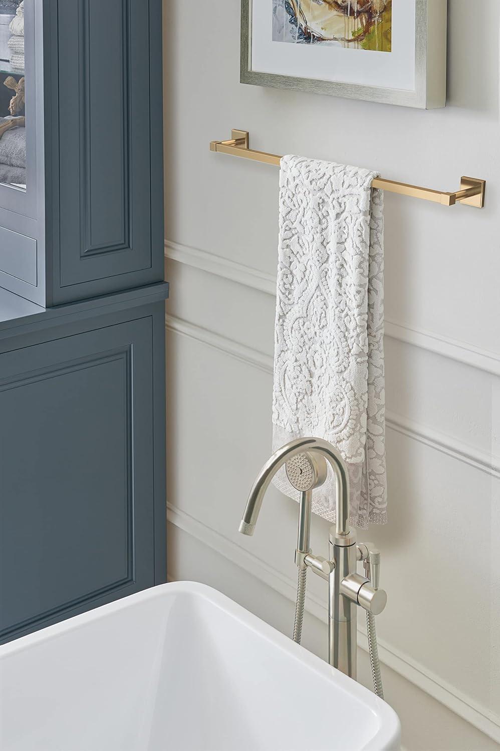 imageAmerock BH36073CZ Champagne Bronze Towel Bar 18 in 457 mm Towel Rack Appoint Bathroom Towel Holder Bathroom Hardware Bath AccessoriesChampagne Bronze