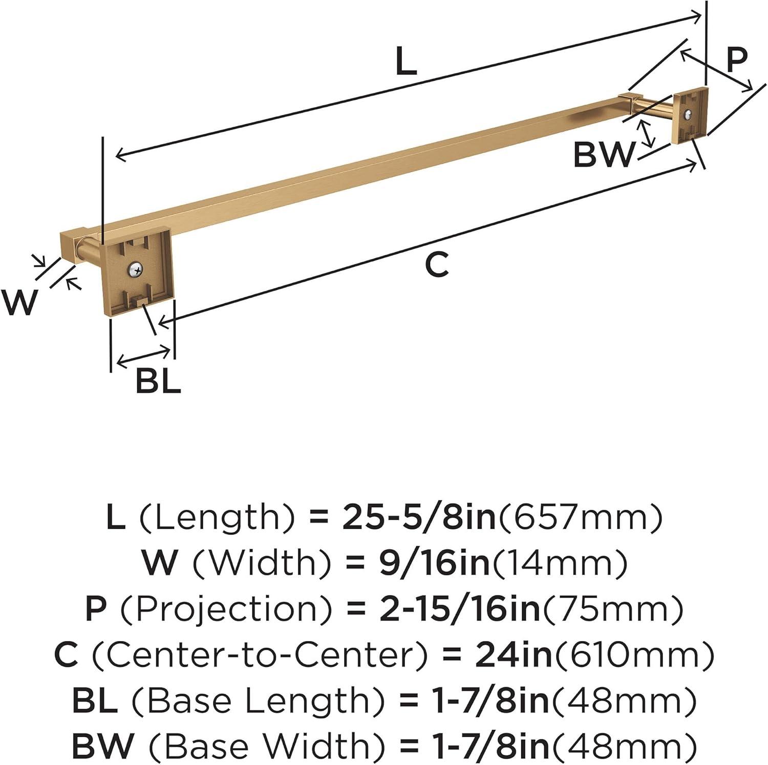 imageAmerock BH36073CZ Champagne Bronze Towel Bar 18 in 457 mm Towel Rack Appoint Bathroom Towel Holder Bathroom Hardware Bath AccessoriesChampagne Bronze