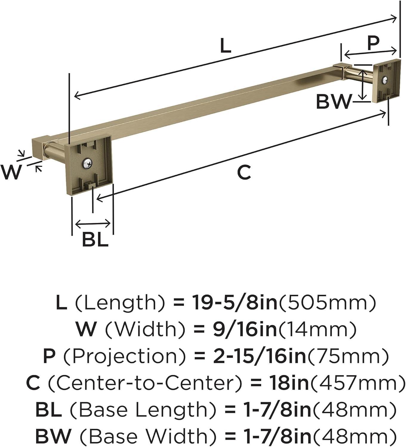 imageAmerock BH36073CZ Champagne Bronze Towel Bar 18 in 457 mm Towel Rack Appoint Bathroom Towel Holder Bathroom Hardware Bath AccessoriesGolden Champagne