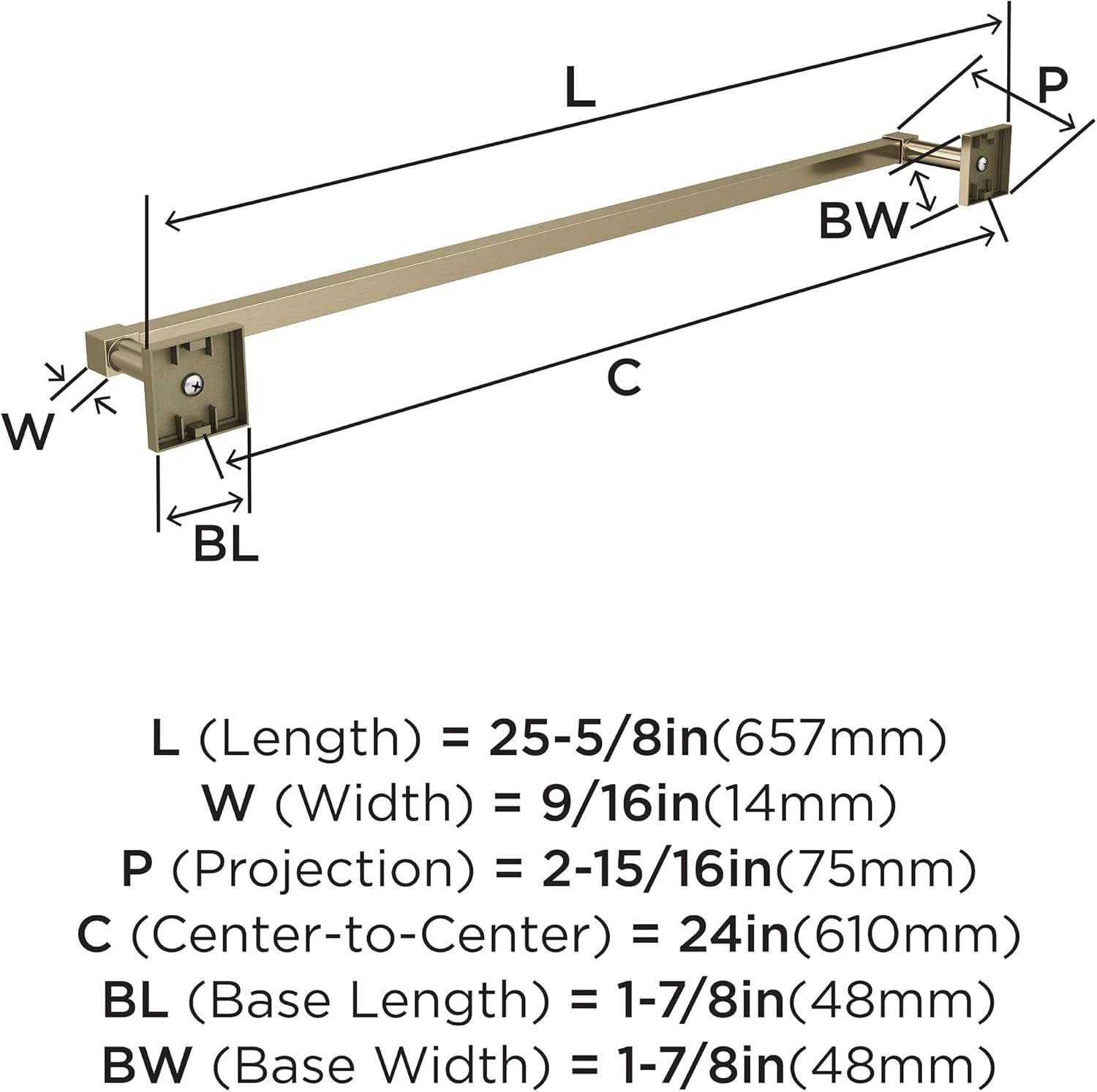 imageAmerock BH36073CZ Champagne Bronze Towel Bar 18 in 457 mm Towel Rack Appoint Bathroom Towel Holder Bathroom Hardware Bath AccessoriesGolden Champagne