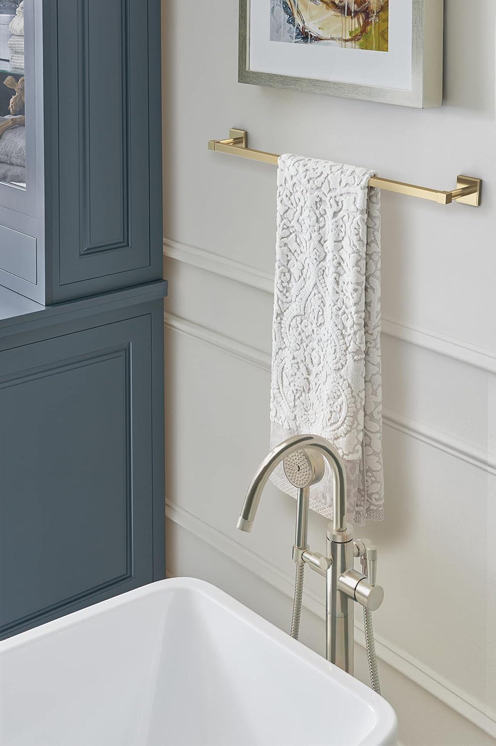 imageAmerock BH36073CZ Champagne Bronze Towel Bar 18 in 457 mm Towel Rack Appoint Bathroom Towel Holder Bathroom Hardware Bath AccessoriesGolden Champagne