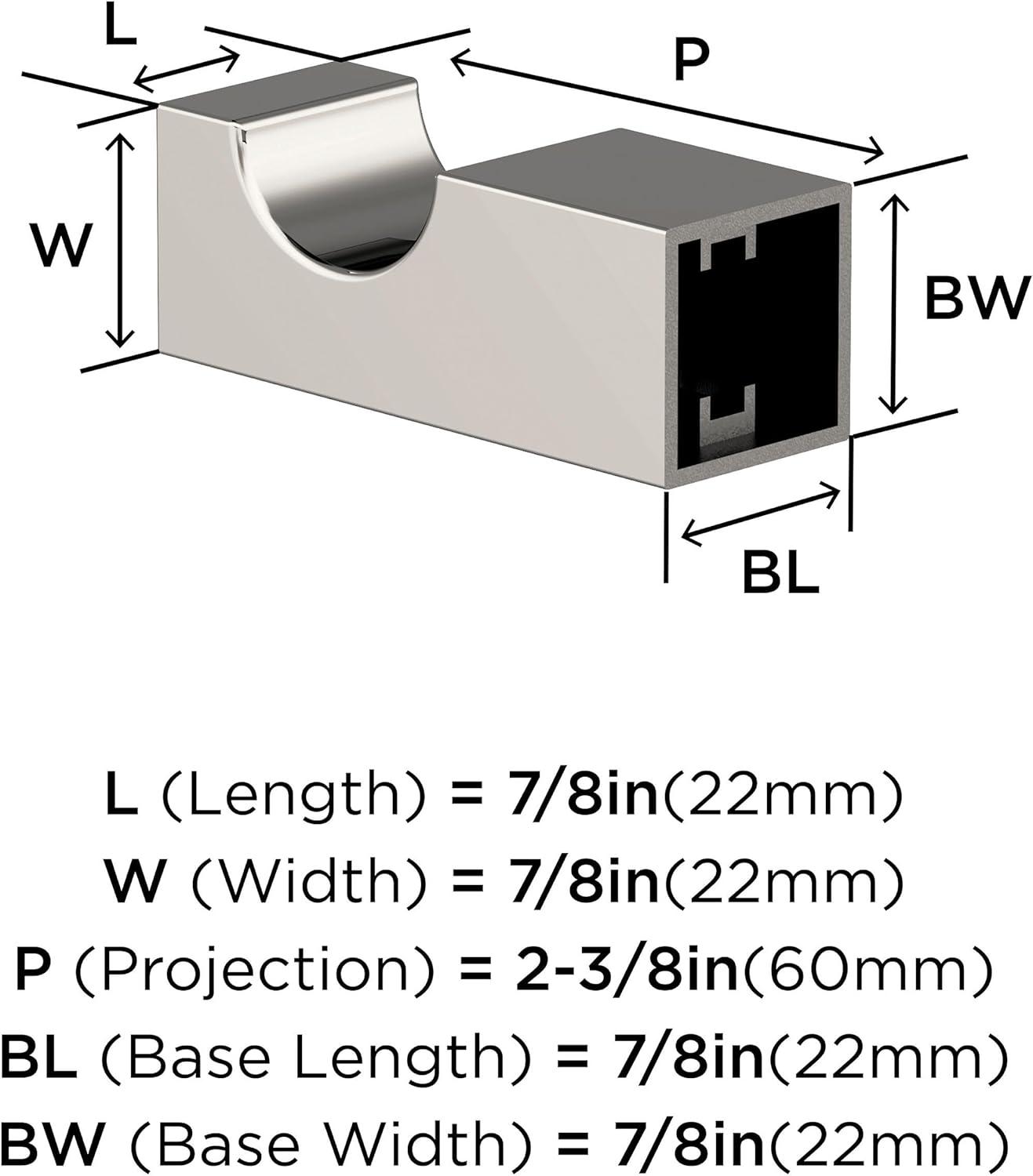 imageAmerock BH36081BBZ Golden Champagne Single Post Toilet Paper Holder 578 in 149 mm Length Toilet Tissue Holder Monument Bath Tissue Holder Bathroom Hardware Bath AccessoriesPolished Nickel