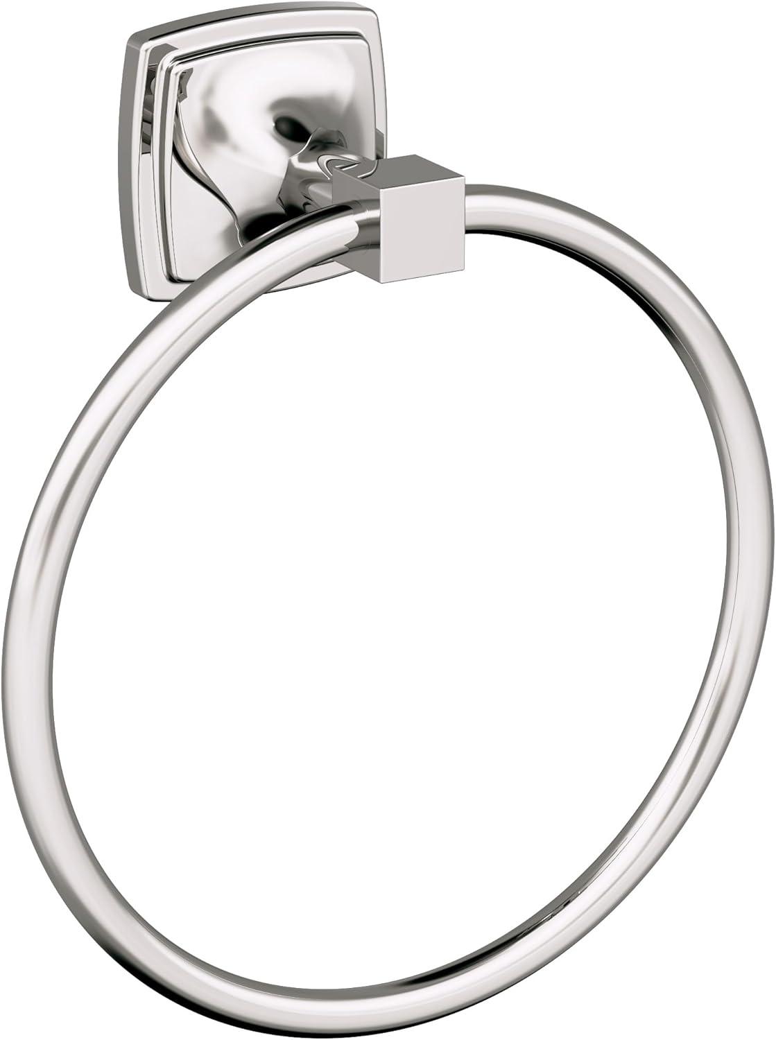 imageAmerock BH36091CZ Champagne Bronze Single Post Toilet Paper Holder 7116 in 179 mm Length Toilet Tissue Holder Stature Bath Tissue Holder Bathroom Hardware Bath AccessoriesPolished Nickel