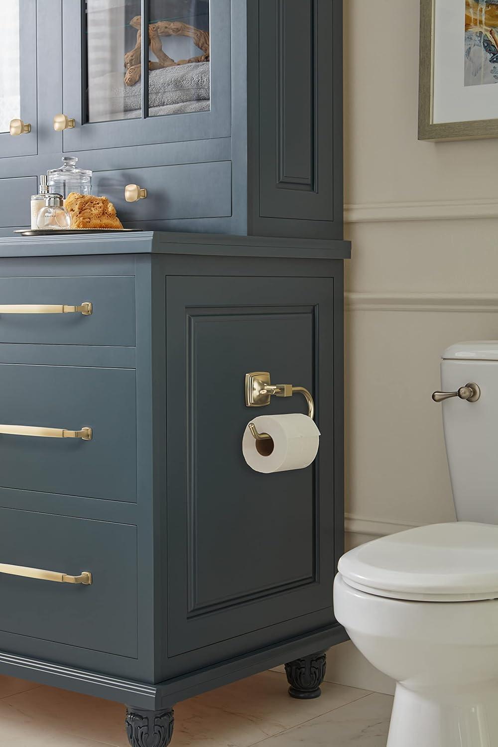 imageAmerock BH36091CZ Champagne Bronze Single Post Toilet Paper Holder 7116 in 179 mm Length Toilet Tissue Holder Stature Bath Tissue Holder Bathroom Hardware Bath AccessoriesGolden Champagne